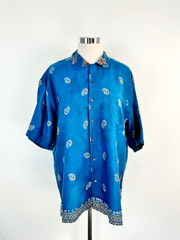 Scotch & Soda Aegan Blue Tencel Shirt - XXL
