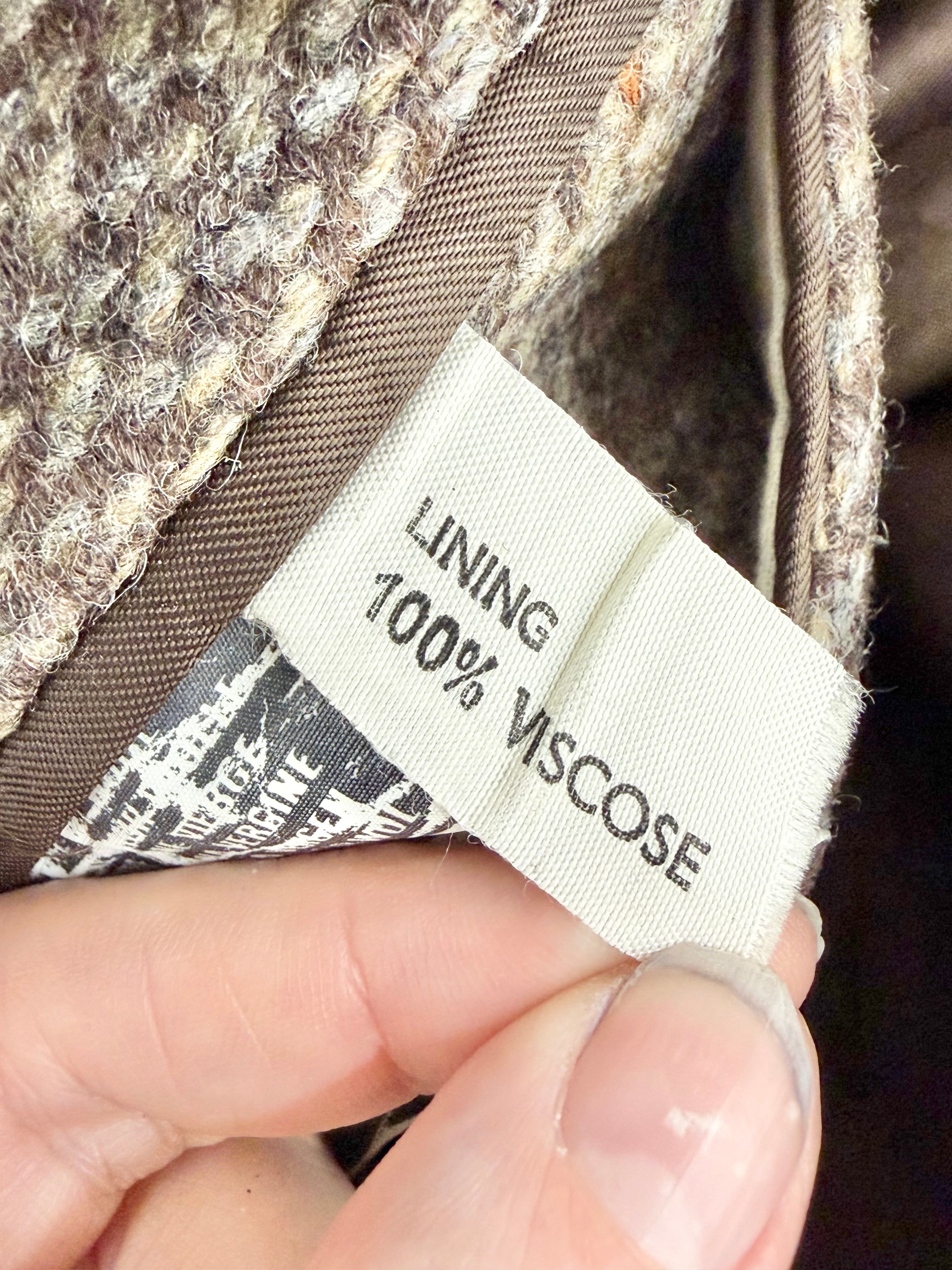 Vintage Aquascutum Herringbone Scottish Tweed Coat - AU12