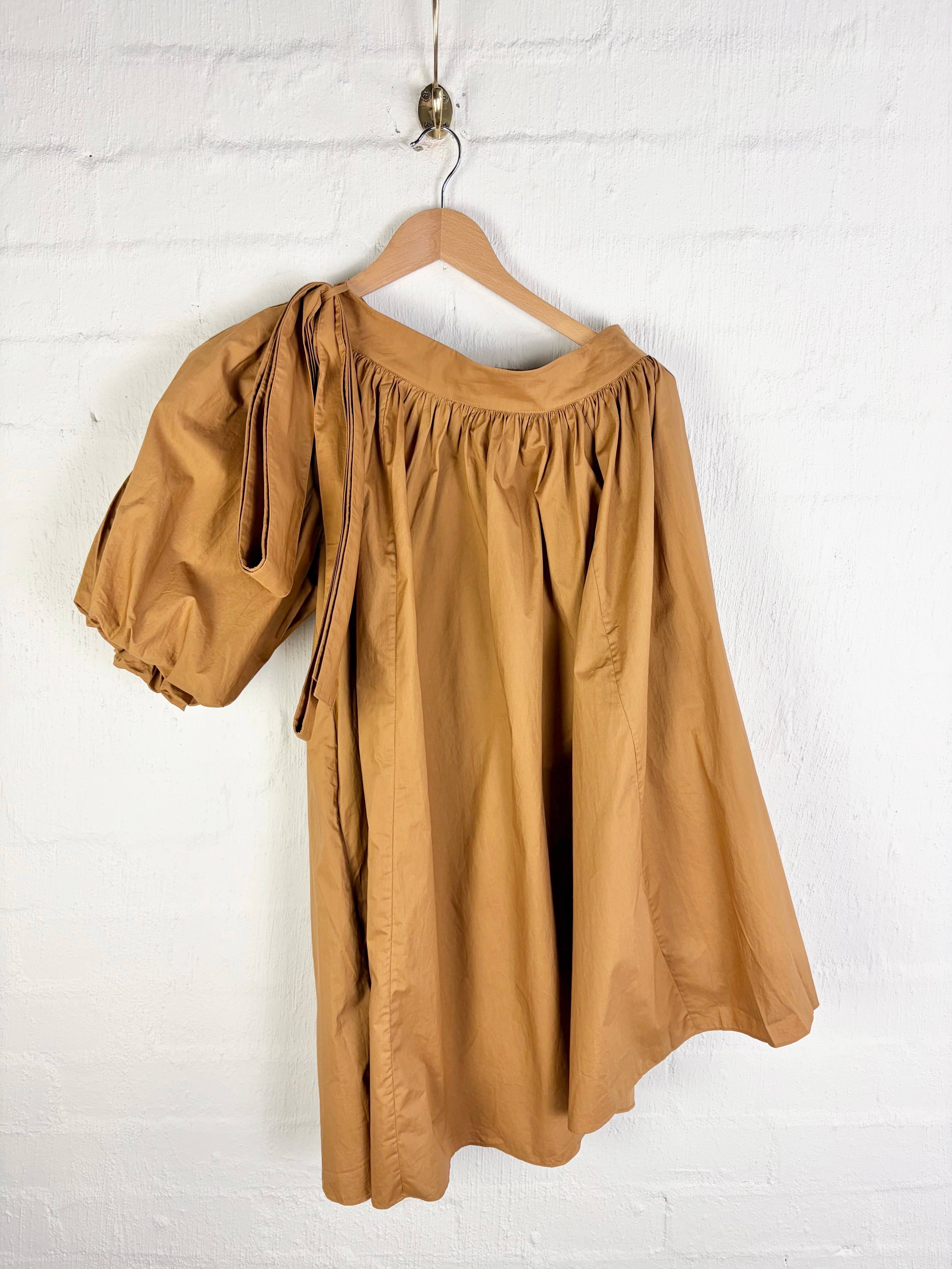 Oroton Cinnamon One Shoulder Gathered Dress - AU6