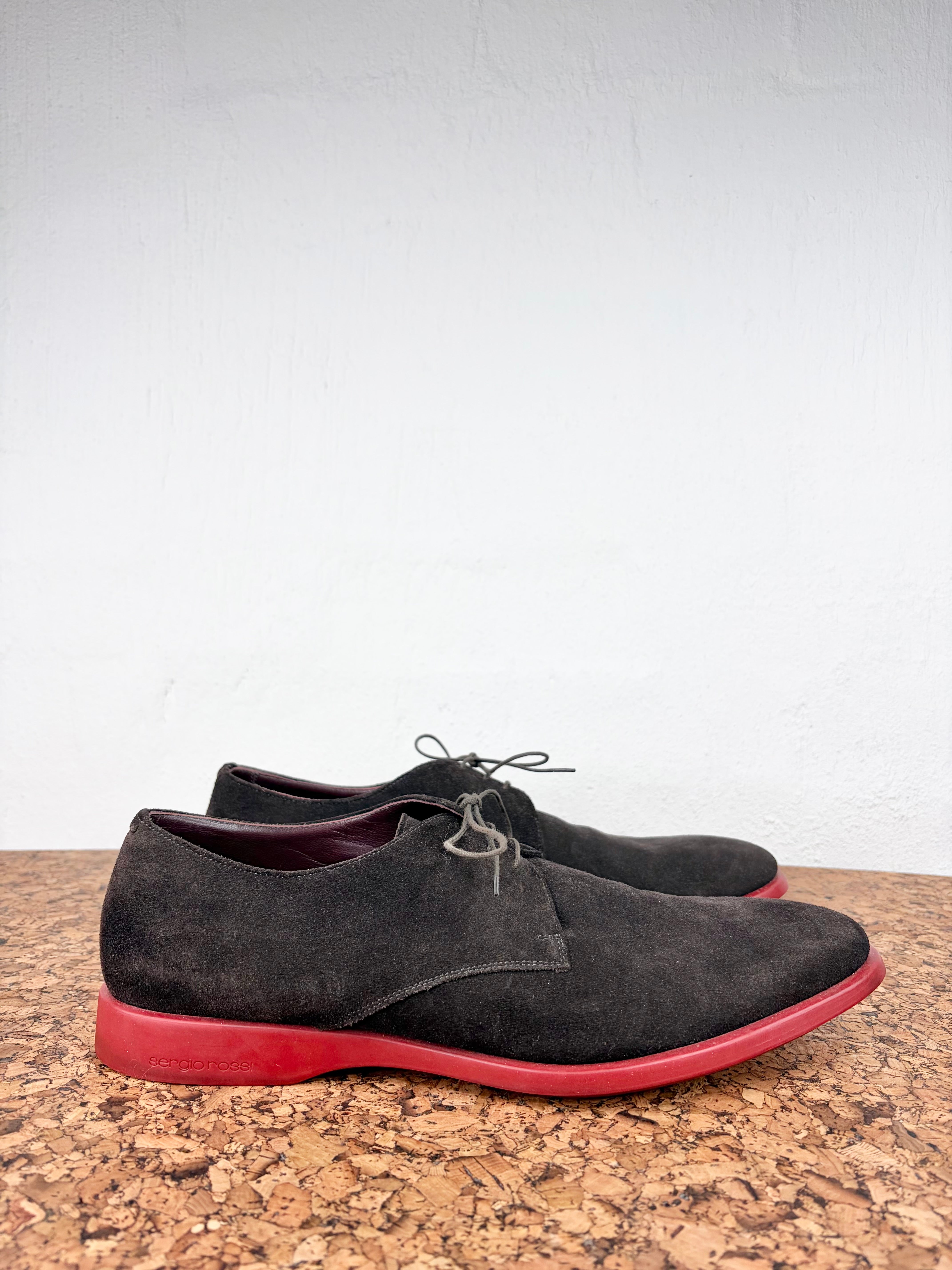 Sergio Rossi Chocolate Suede Laceup - EU45