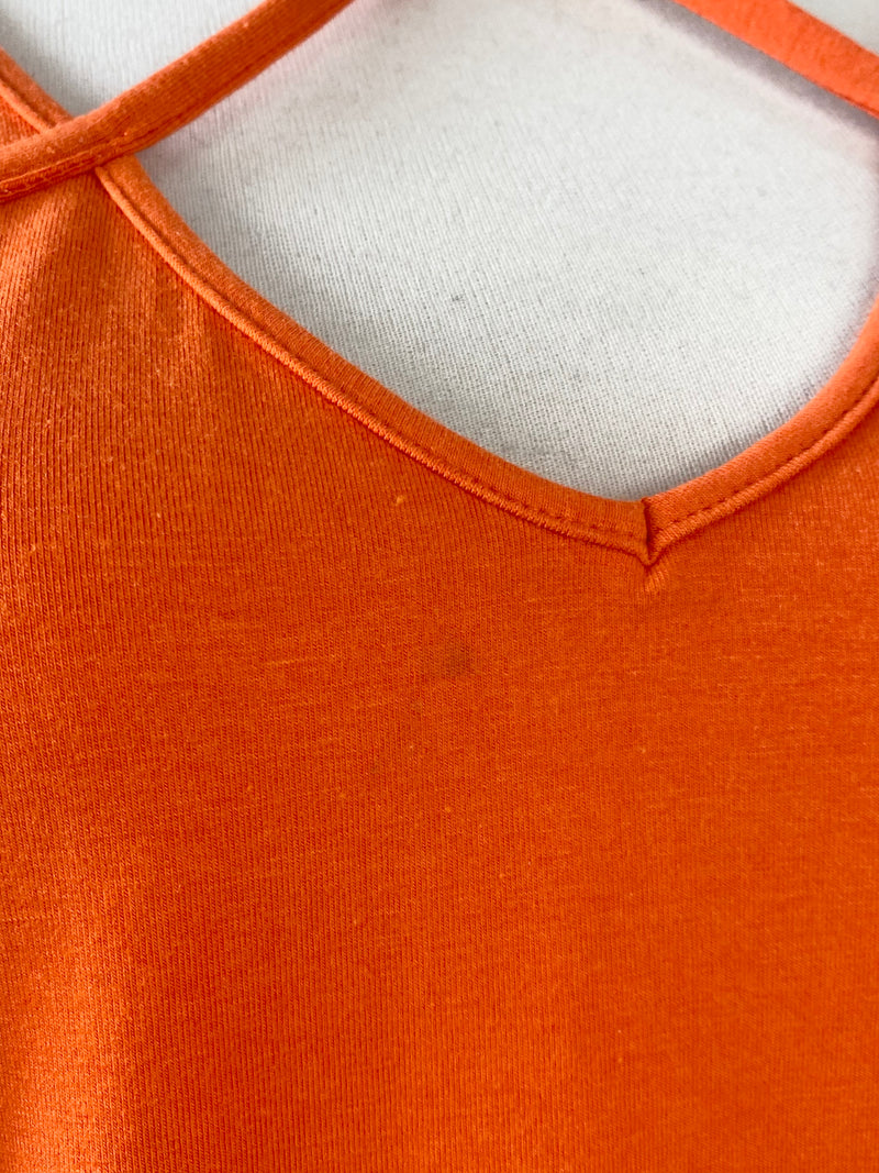 Guess Fire Orange Strappy T-Shirt - AU12