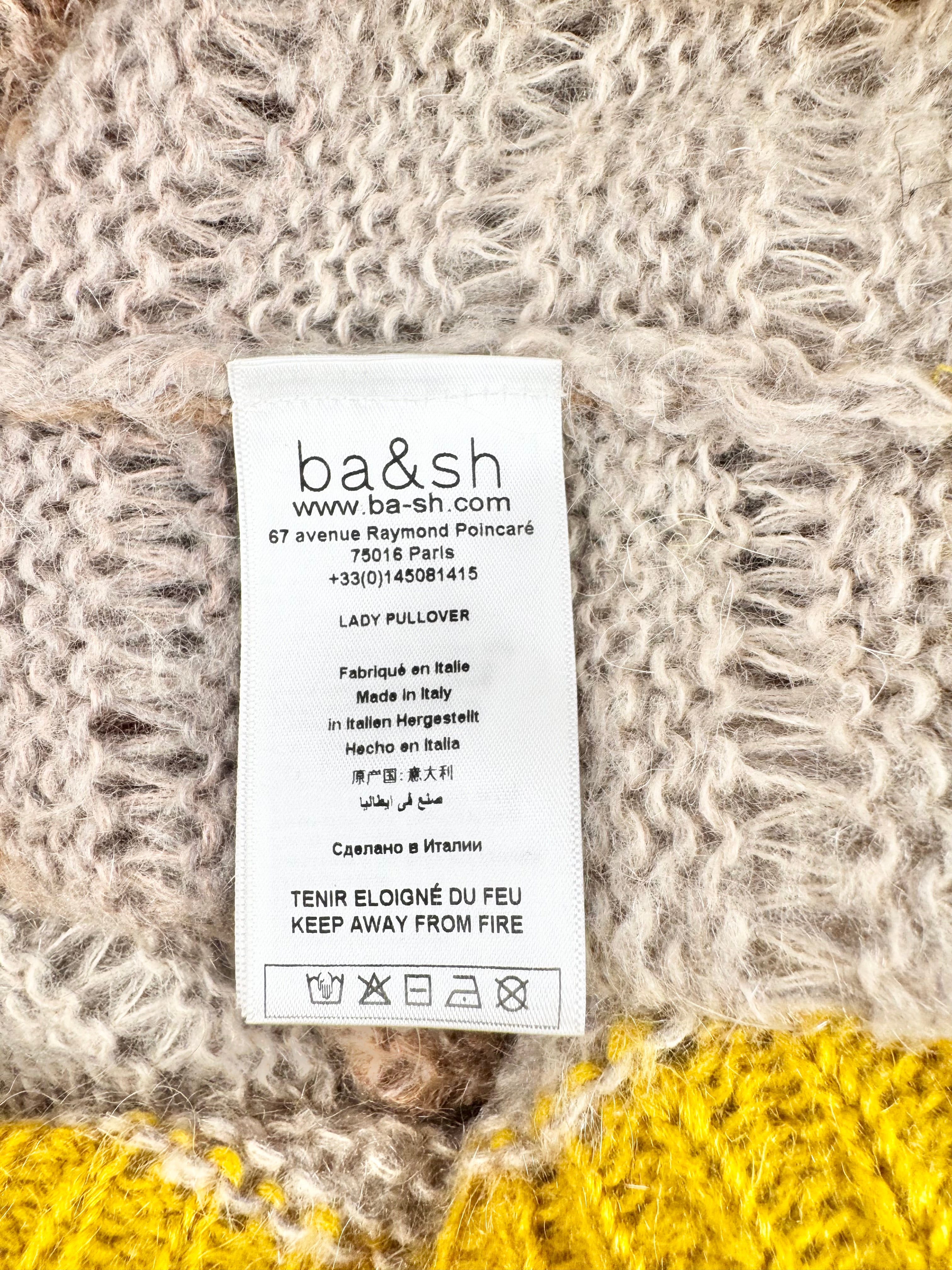 Ba&sh Striped Mohair Blend Sweater - AU10