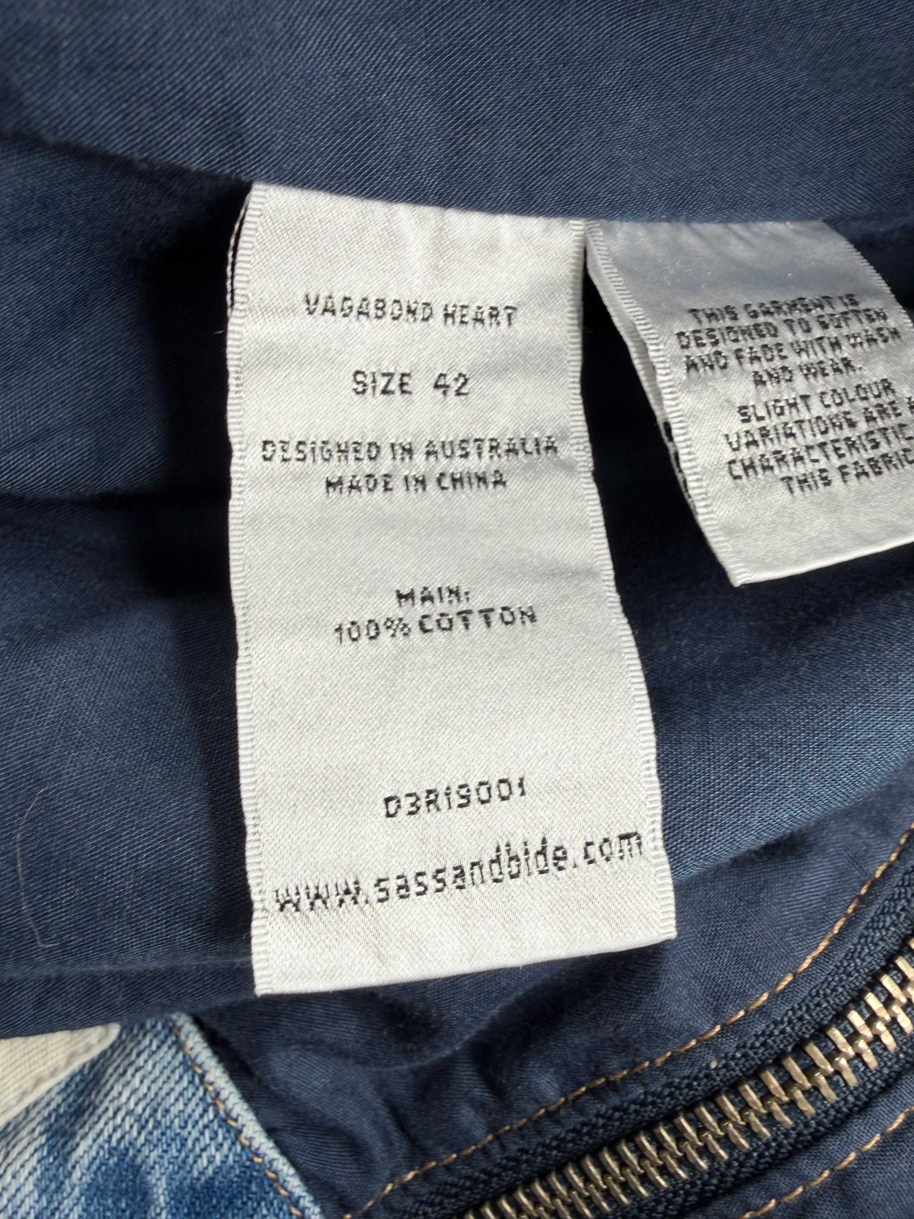 Sass & Bide Light Stonewash Peplum Denim Skirt - AU12