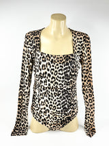 Ganni Leopard Print Bodysuit - AU10