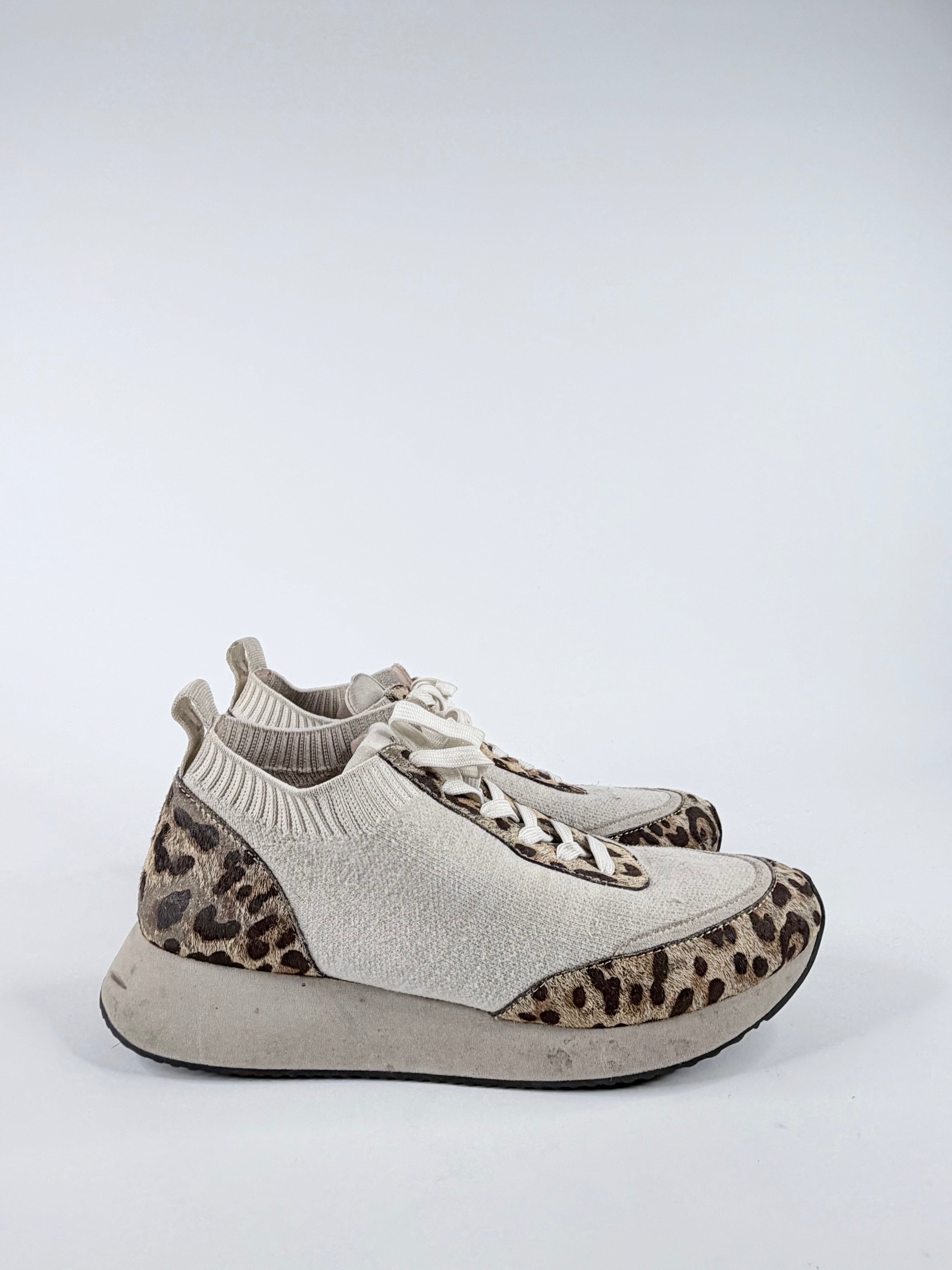Loeffler Randall ‘Remi’ Leopard-Print Lace-Up Sneakers - EU39