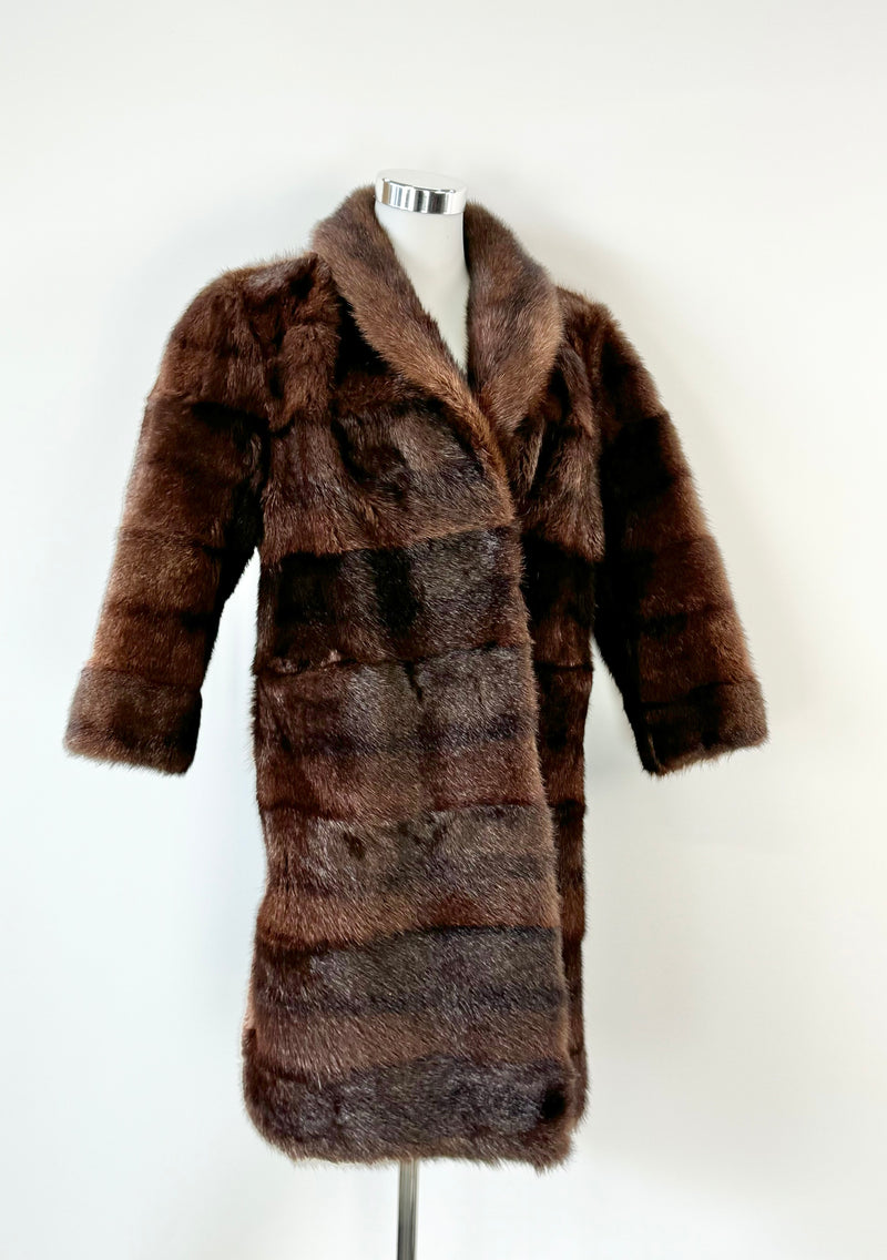 Vintage 70s Brown Marmot Fur Cut - AU10/12