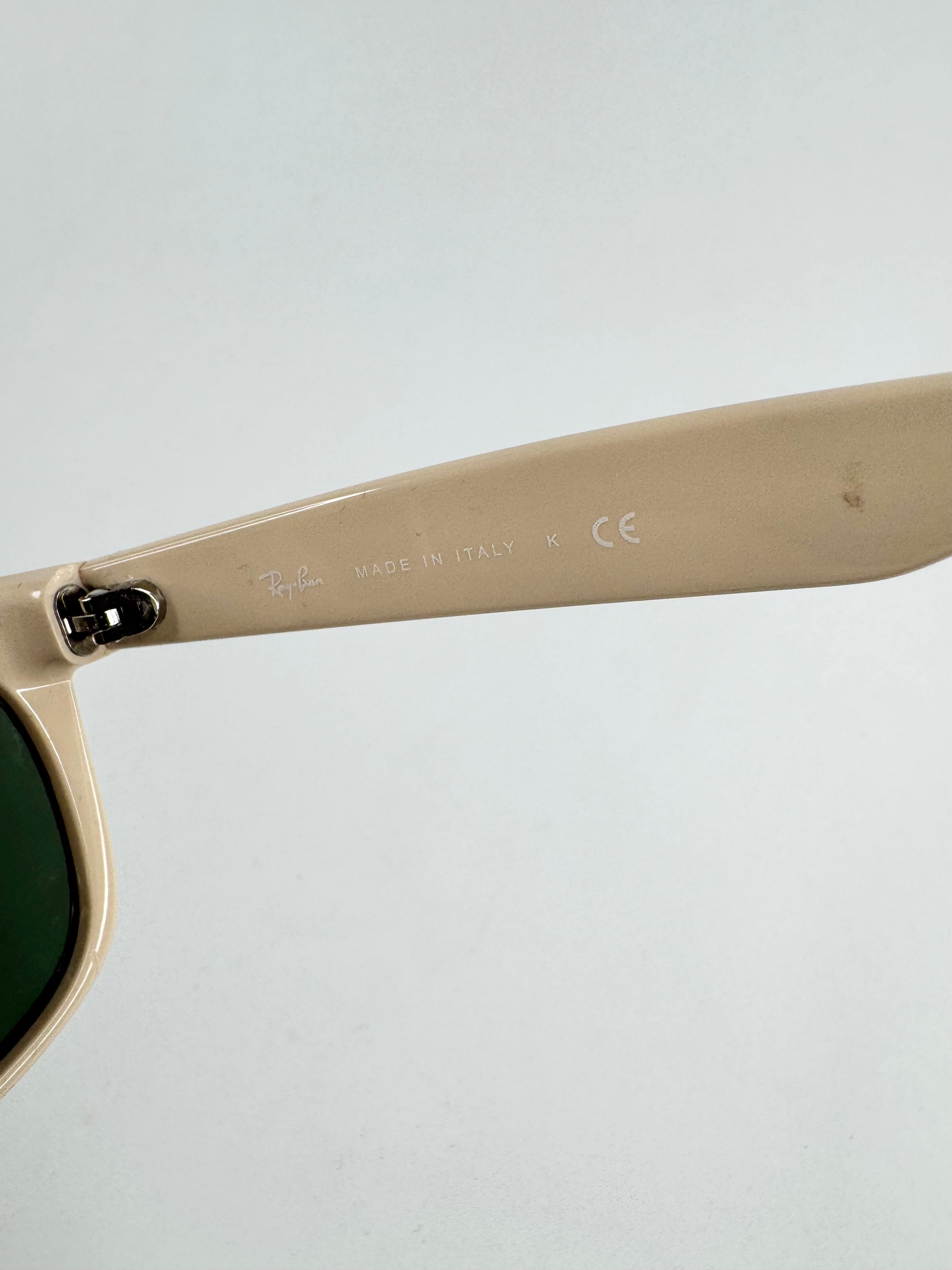 Ray Ban Black and Cream 'New Wayfarer' Sunglasses