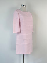 Riani Pink Squared-Neck 3/4 Sleeve A-Line Dress - AU12