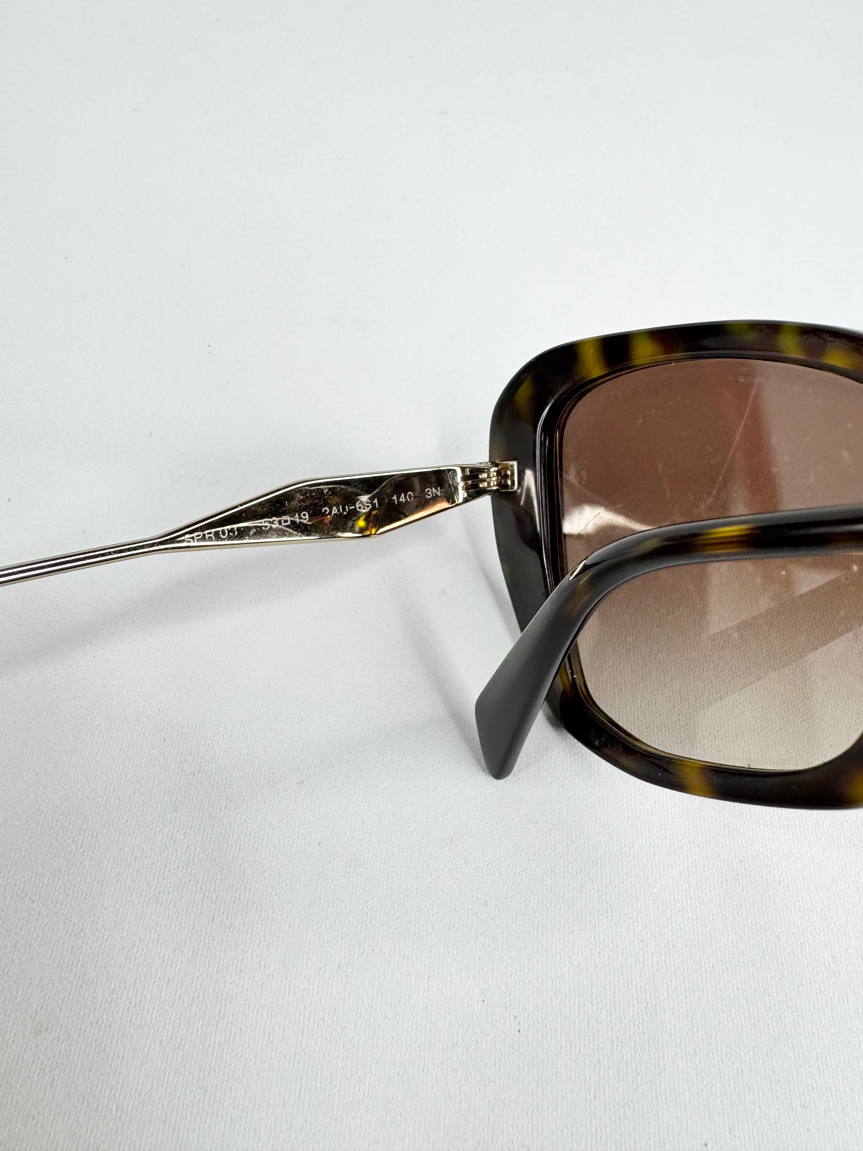 Prada Tortoiseshell Square Sunglasses