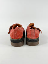 Dr. Martens Salmon Suede Buckle-Platform Loafers - EU43