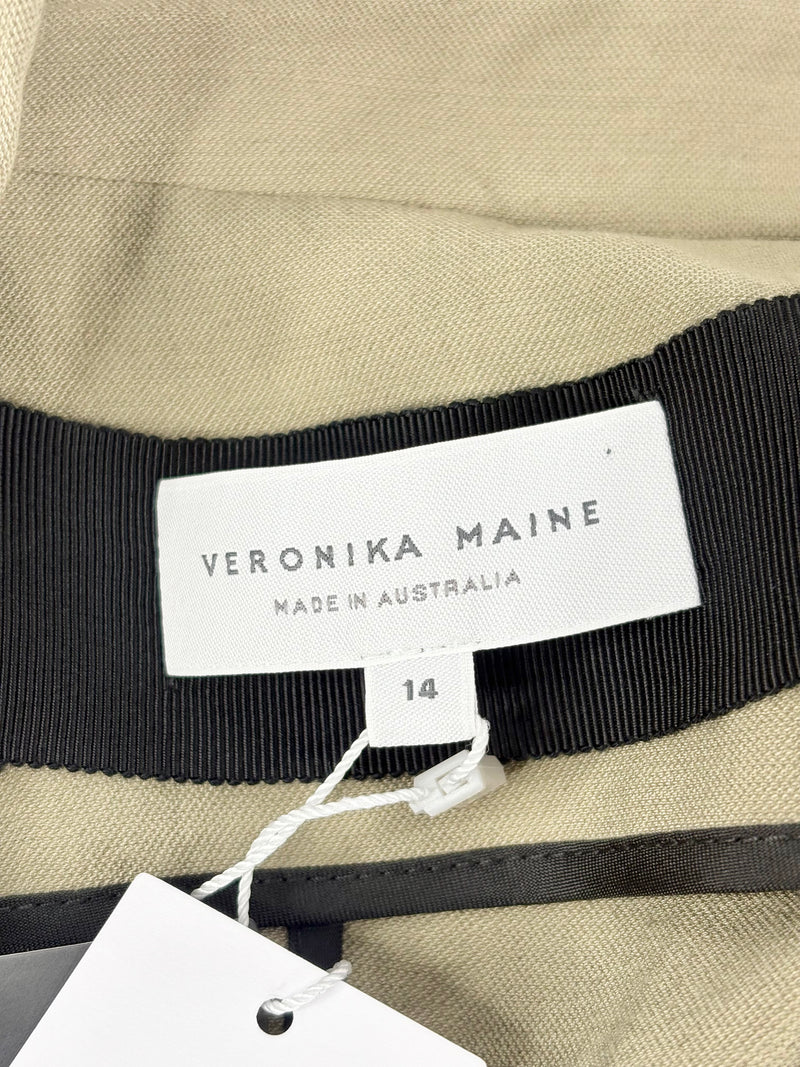 Veronika Maine Cyprus Green Cropped Jacket - AU14