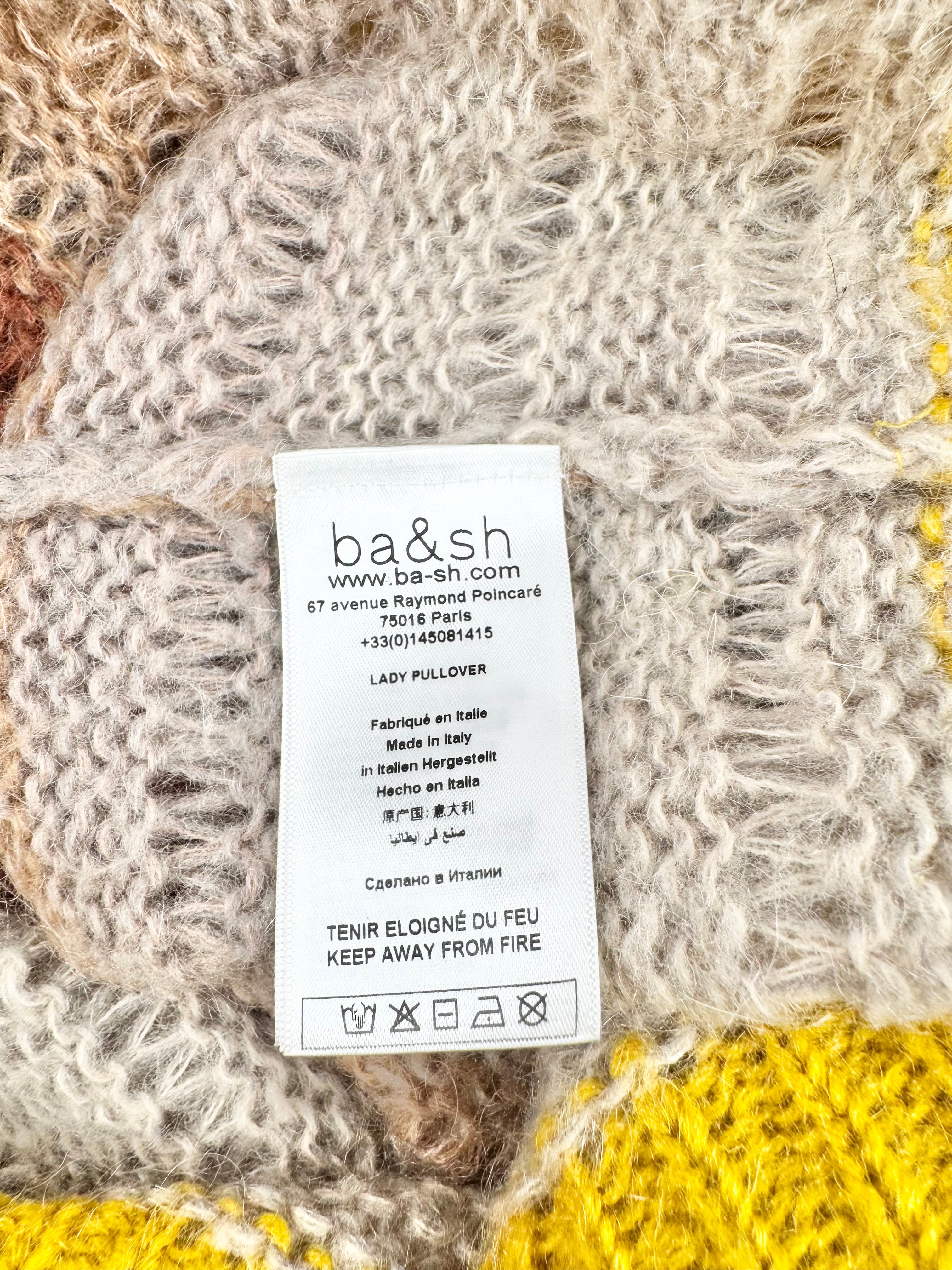 Ba&sh Striped Mohair Blend Sweater - AU10