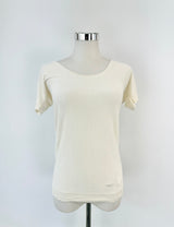 Emporio Armani Vanilla Silk Blend T-Shirt - AU8