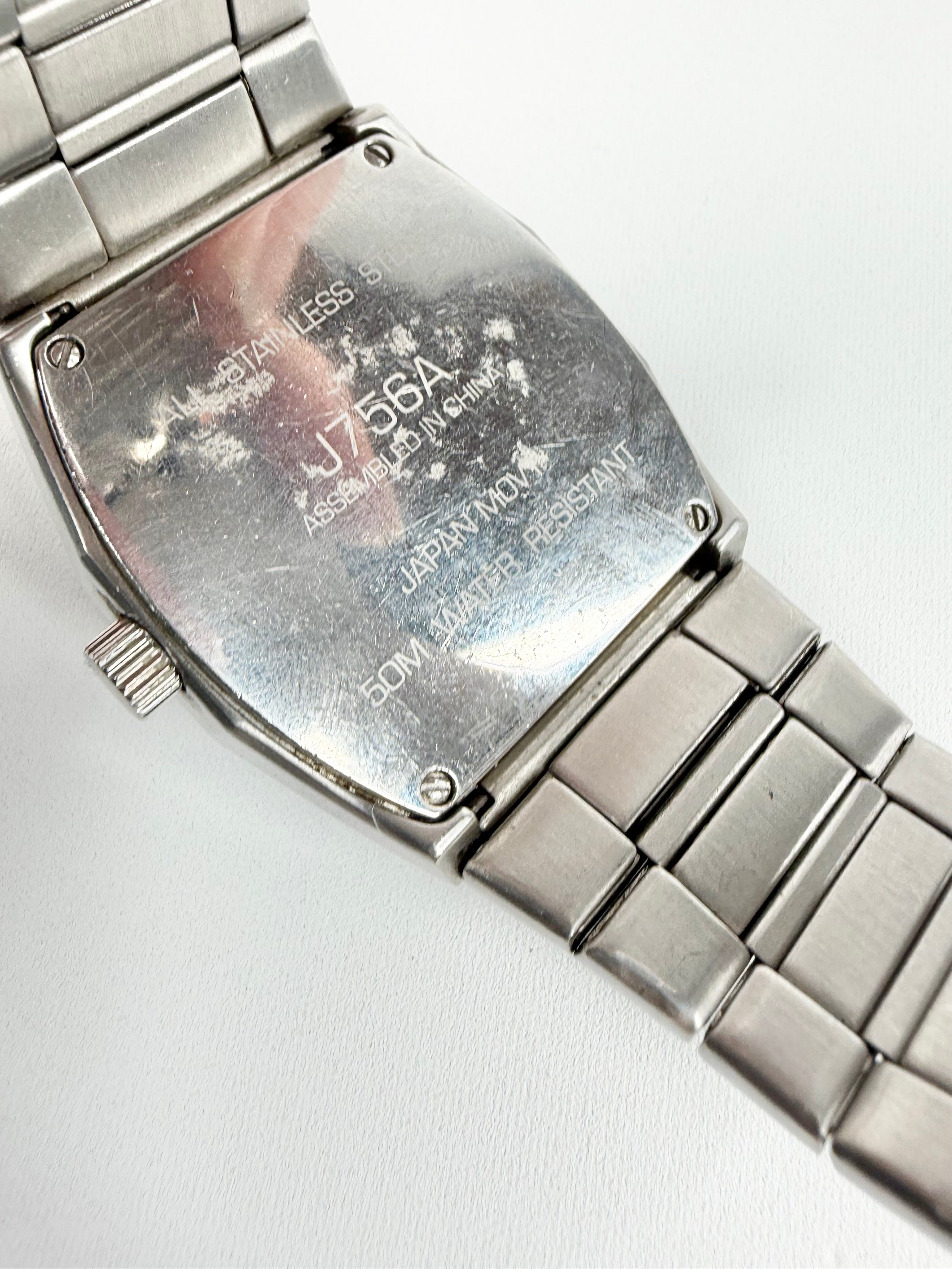 Jag Silver Stainless Steel Retro-Futuristic Black Dial Watch