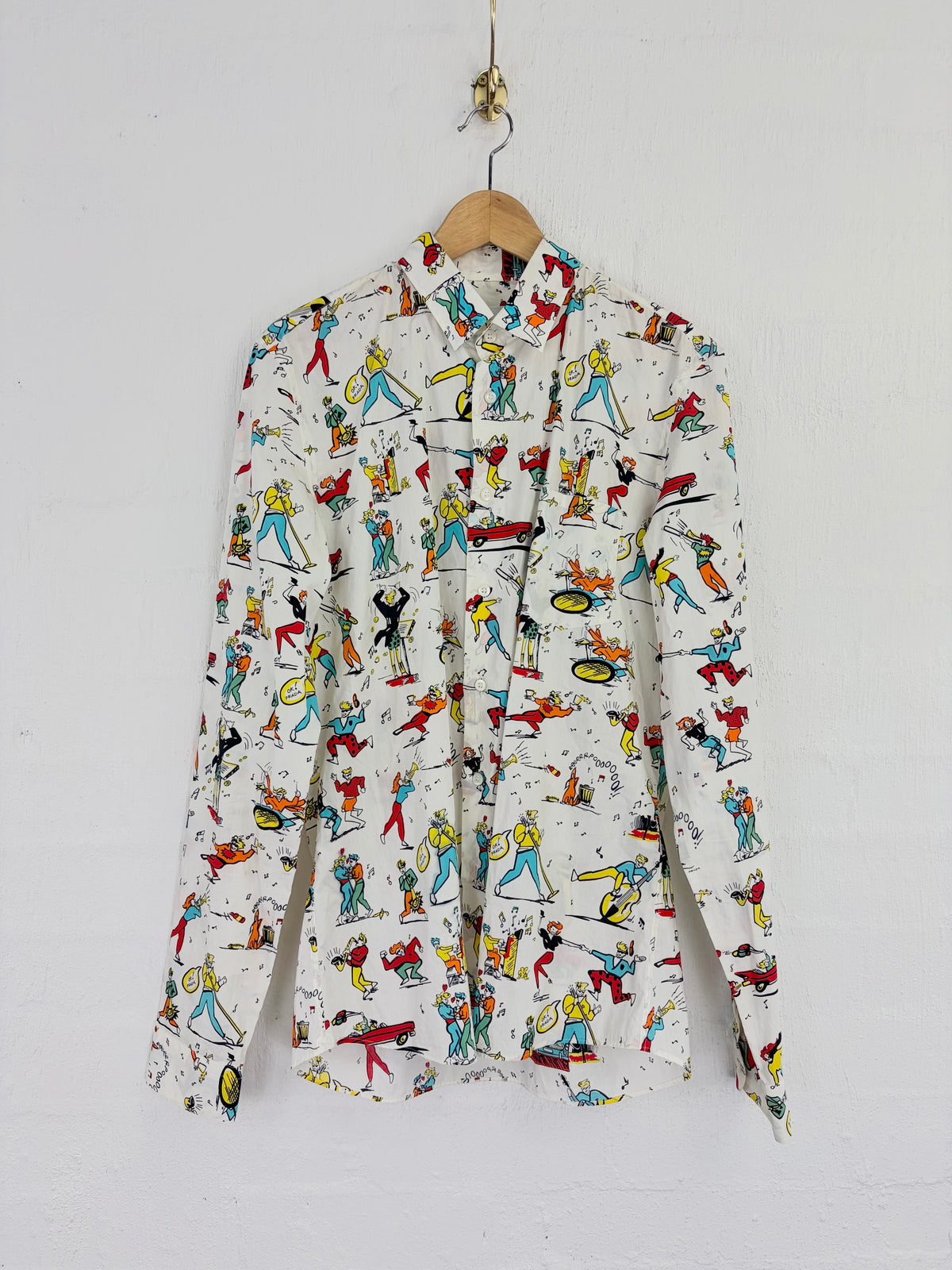 Prada Spring Summer 2012 Dance Americana Illustrated Shirt - 42