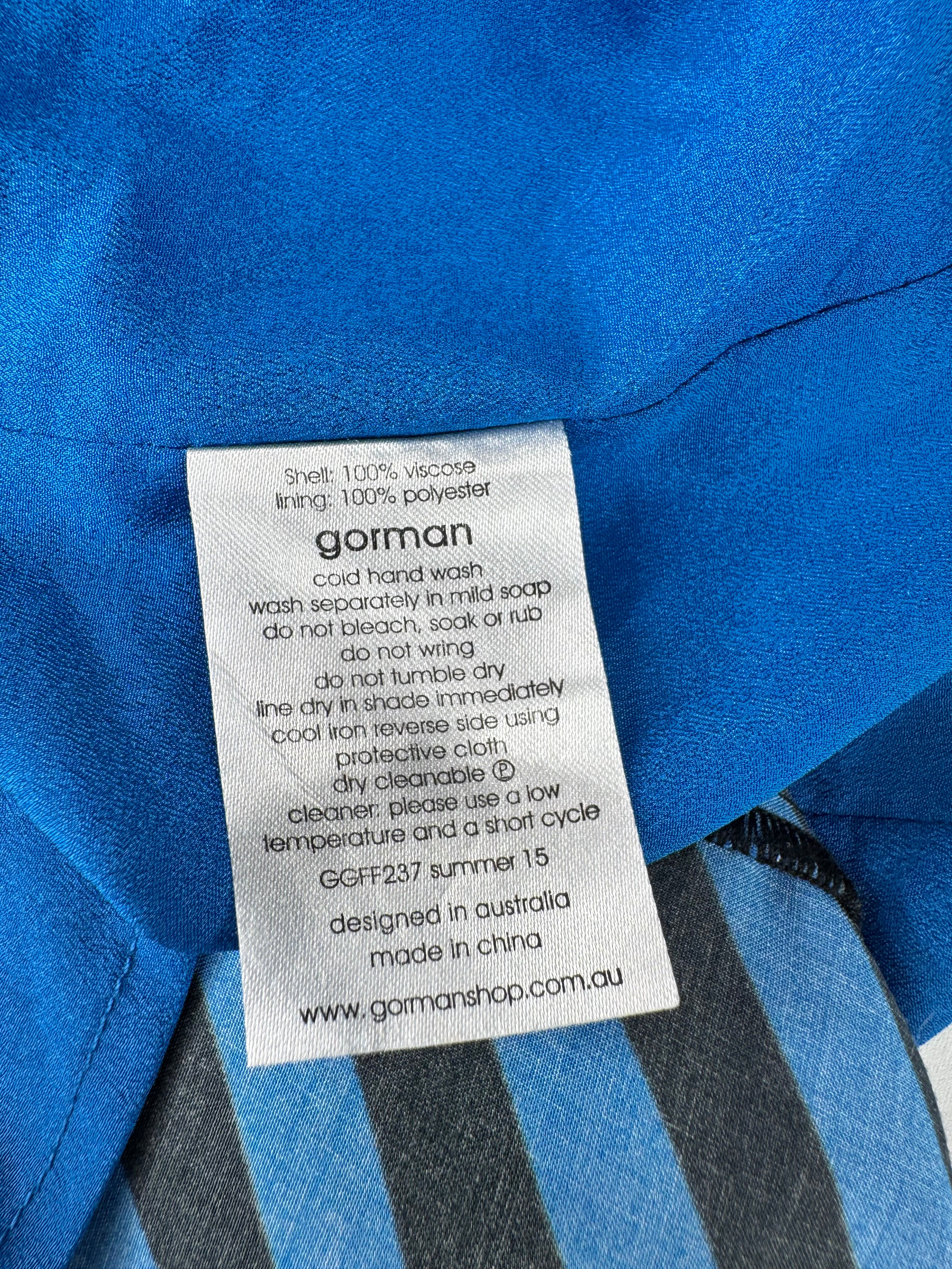Gorman x Walala Blue Patterned Slip Dress - AU6