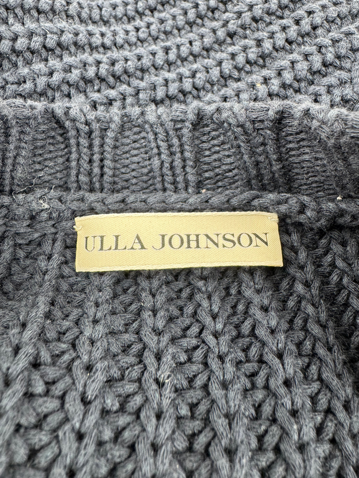 Ulla Johnson Navy Chunky Rib Knit Sweater - AU10