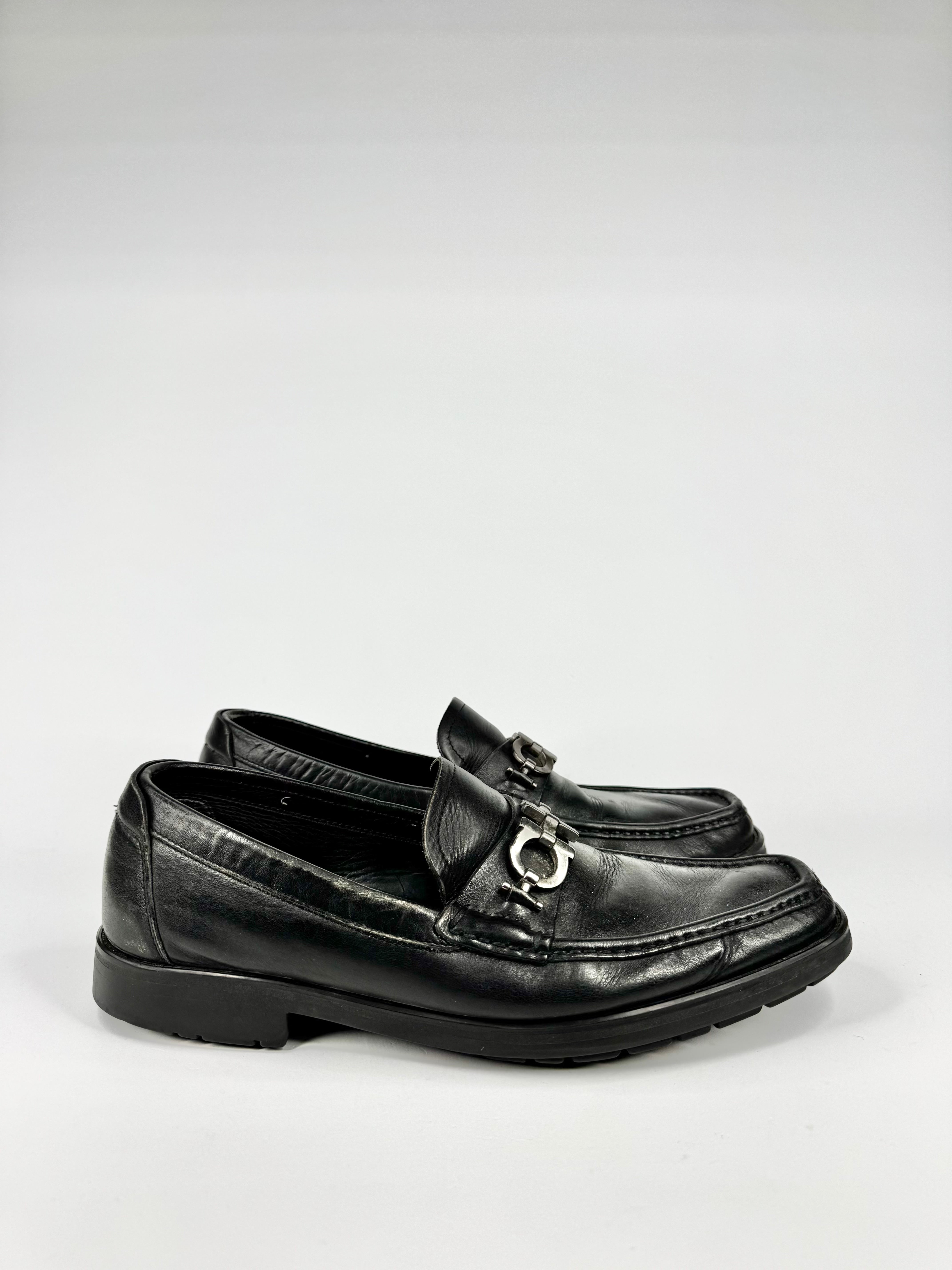Salvatore Ferragamo Black Loafers - 10
