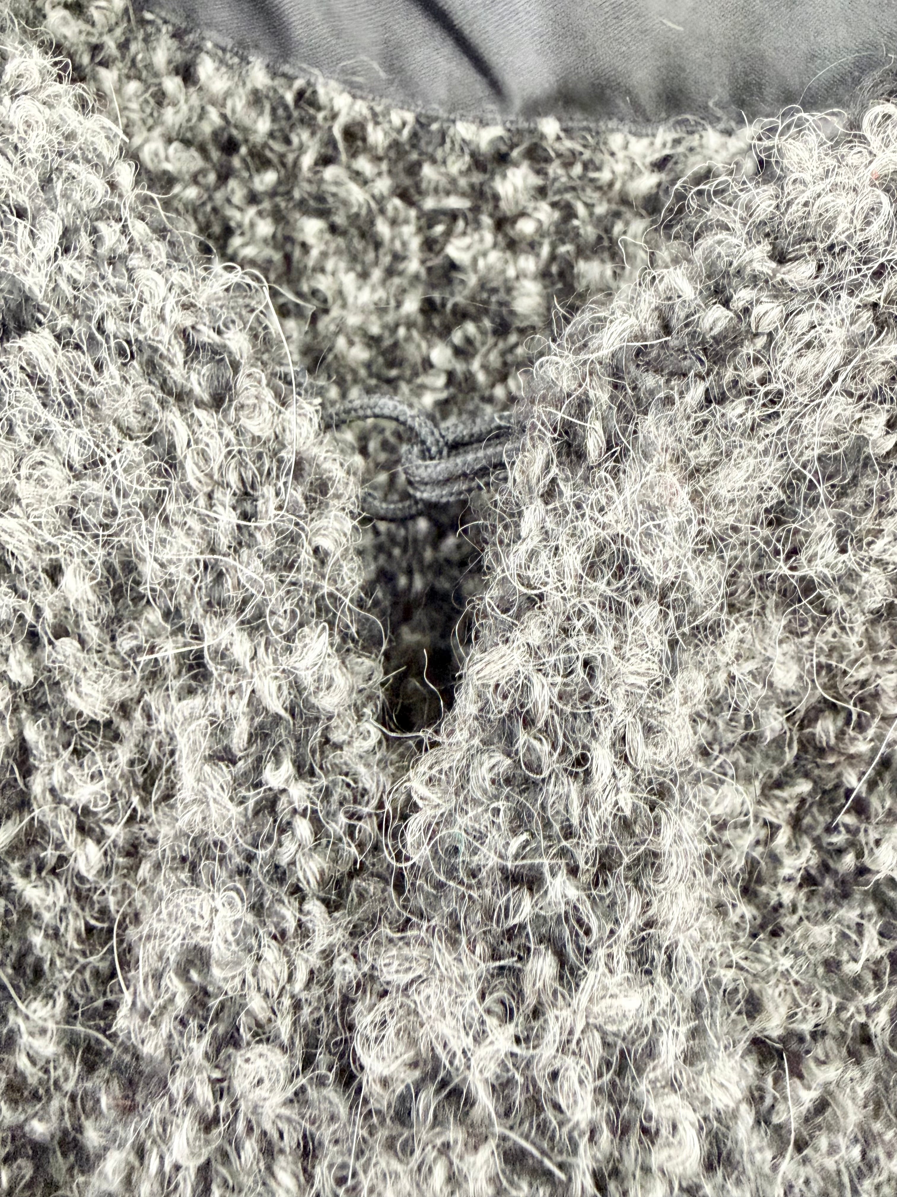 Ess. Hoshika Laboratory Charcoal Boucle Wool Garment - AU10