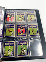 Vintage 90s AFL Cadbury Classic Grabs Cards in Binder