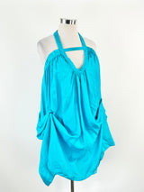 Kirrily Johnston Aqua Silk Dress - AU12