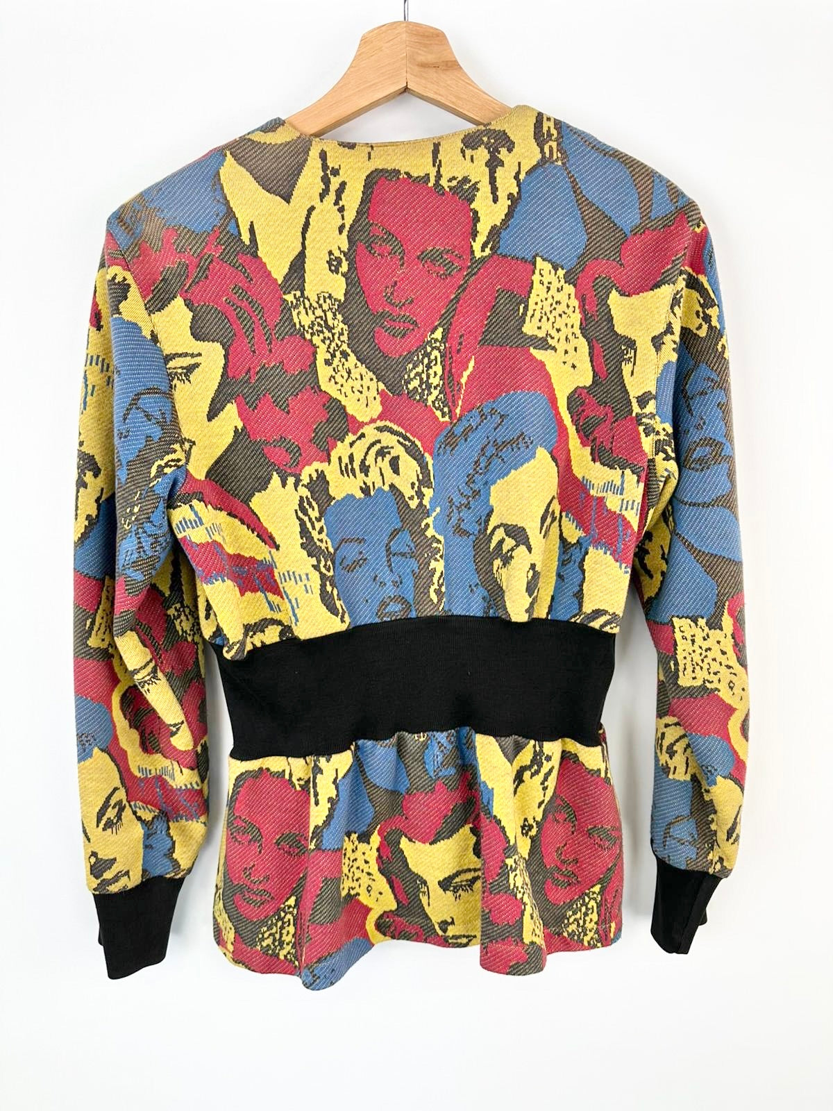 MFW Adele Palmer Pop Art Faces Long Sleeve Blazer - AU8/10