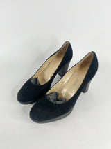 Filippo Raphael Black Suede Pumps - EU40