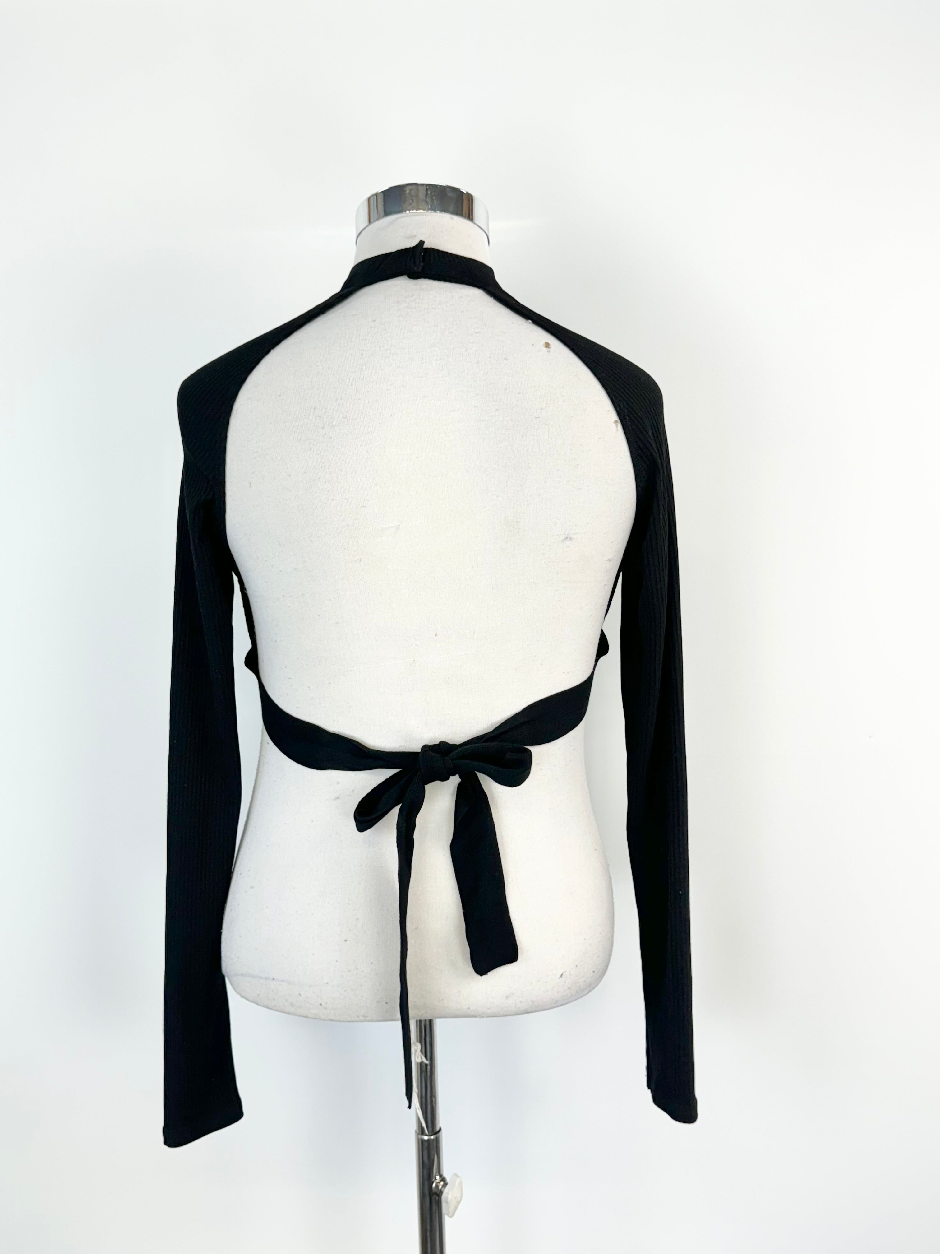 Henne Black 'Clair' Backless Bodysuit NWT - XL