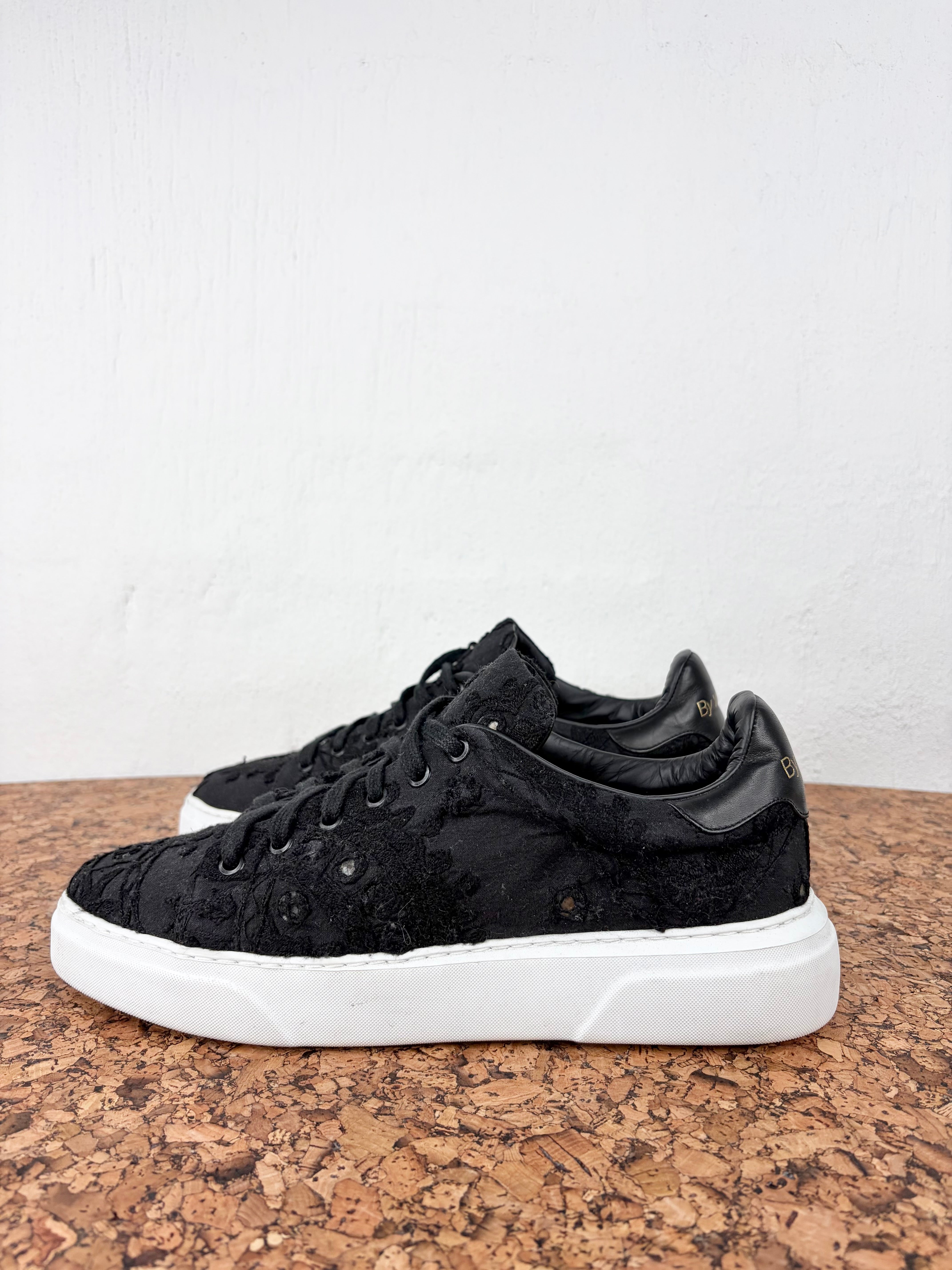 By Walid Embroidered Black Sneaker - EU42