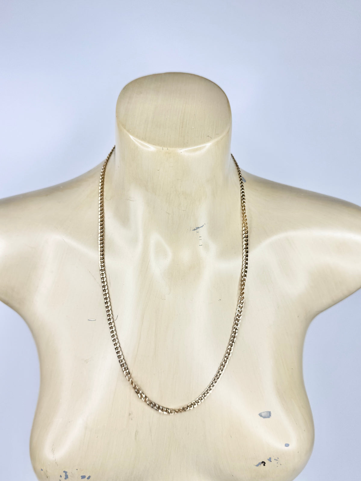 9ct Gold Flat Curb Chain Necklace