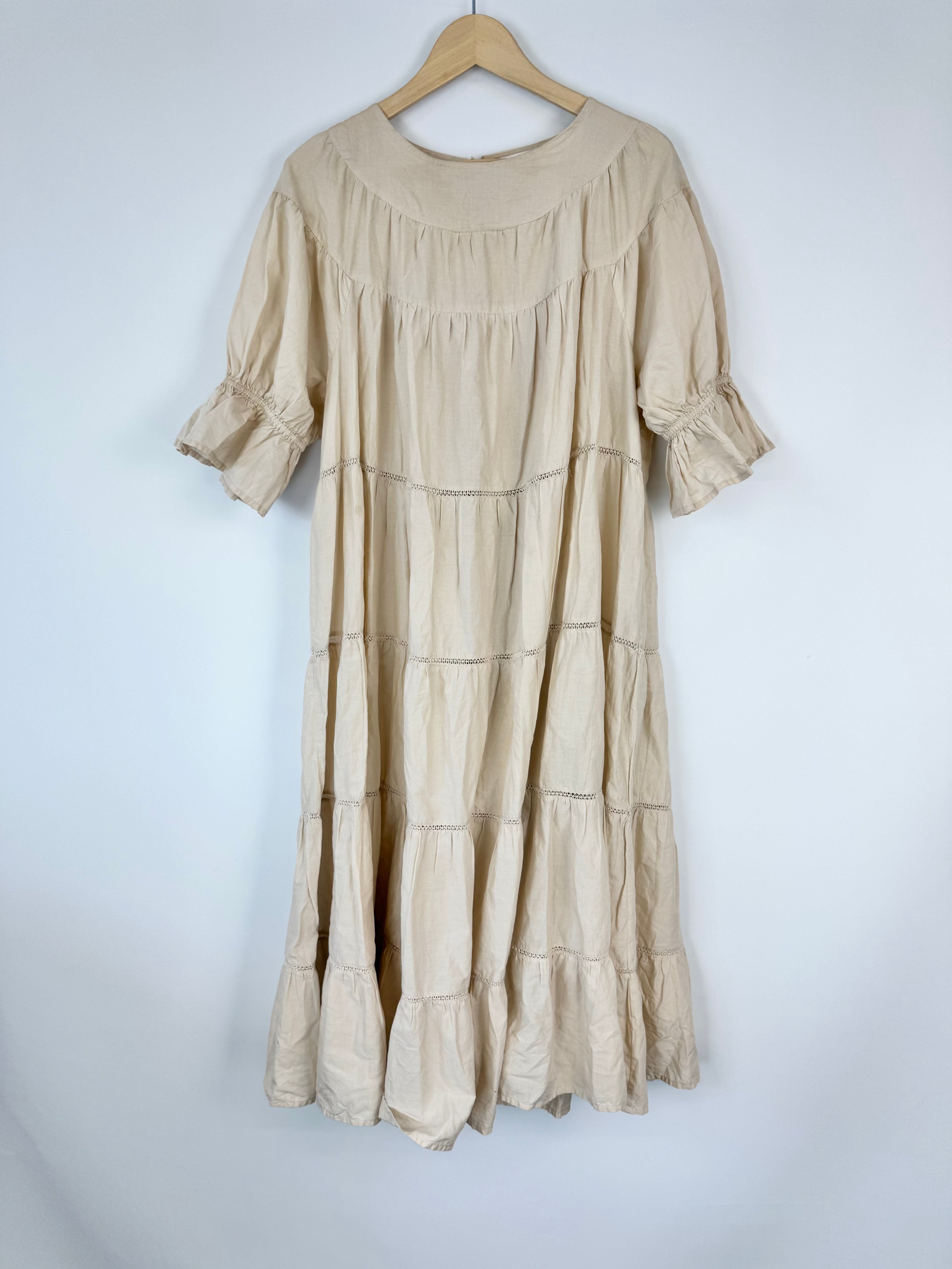 Merlette 'Paradis' Beige Cotton Dress - AU8