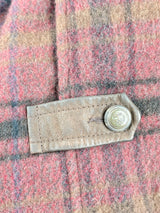 Vintage Timberland Check-Pattern Wool & Mohair Coat - M