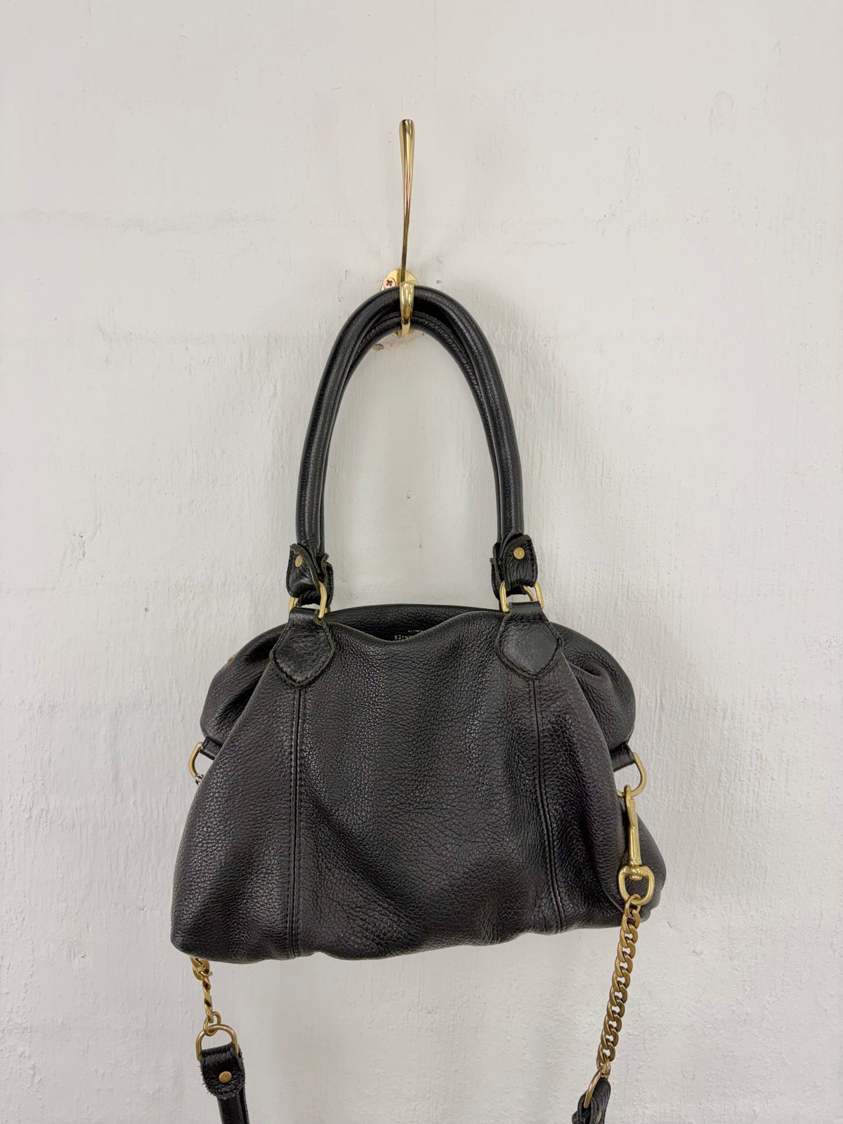 Deadly Ponies Grained Leather Shoulder Bag