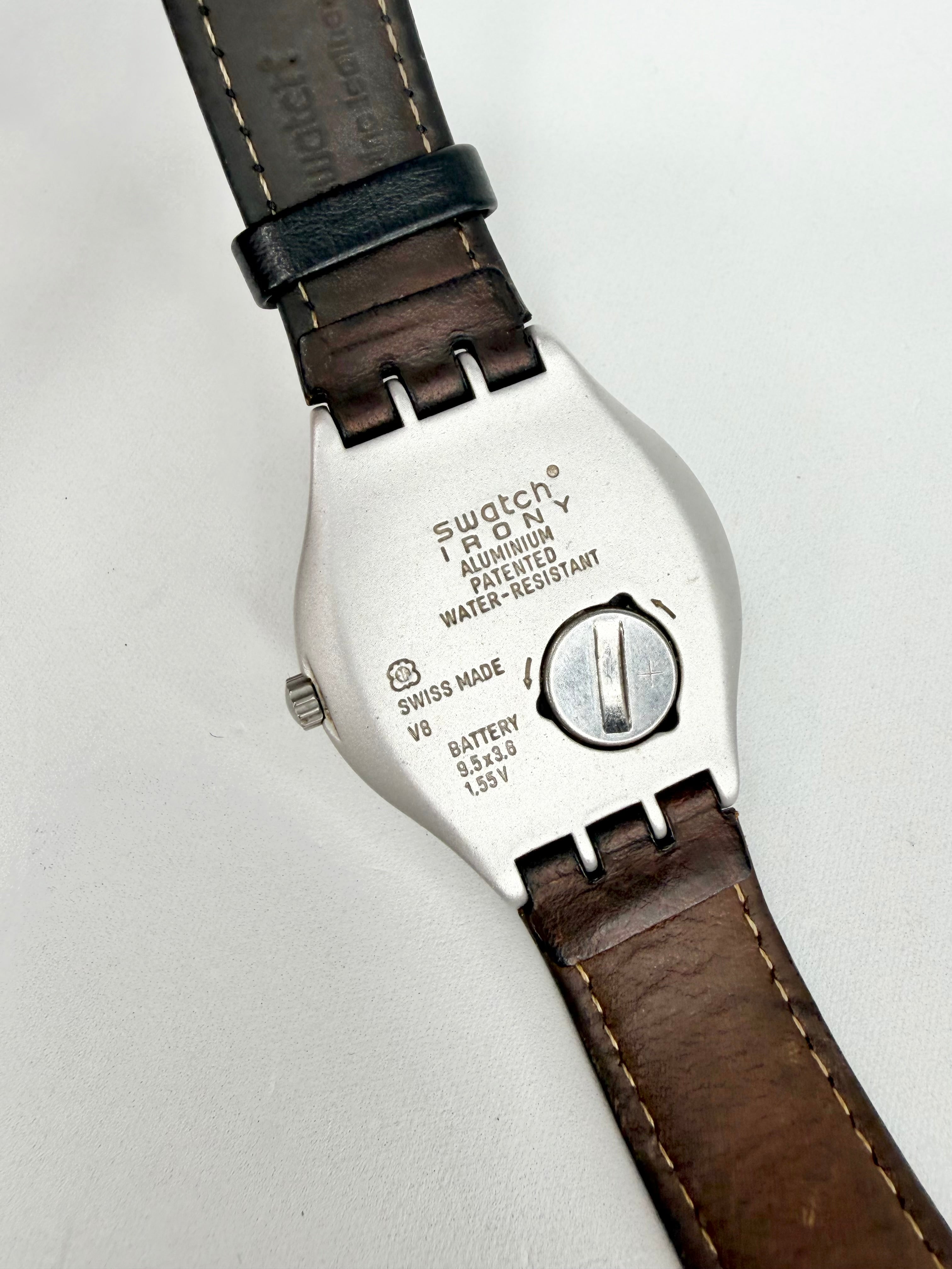 Swatch Metallic Grey 'Big Irony Sabbia' Watch