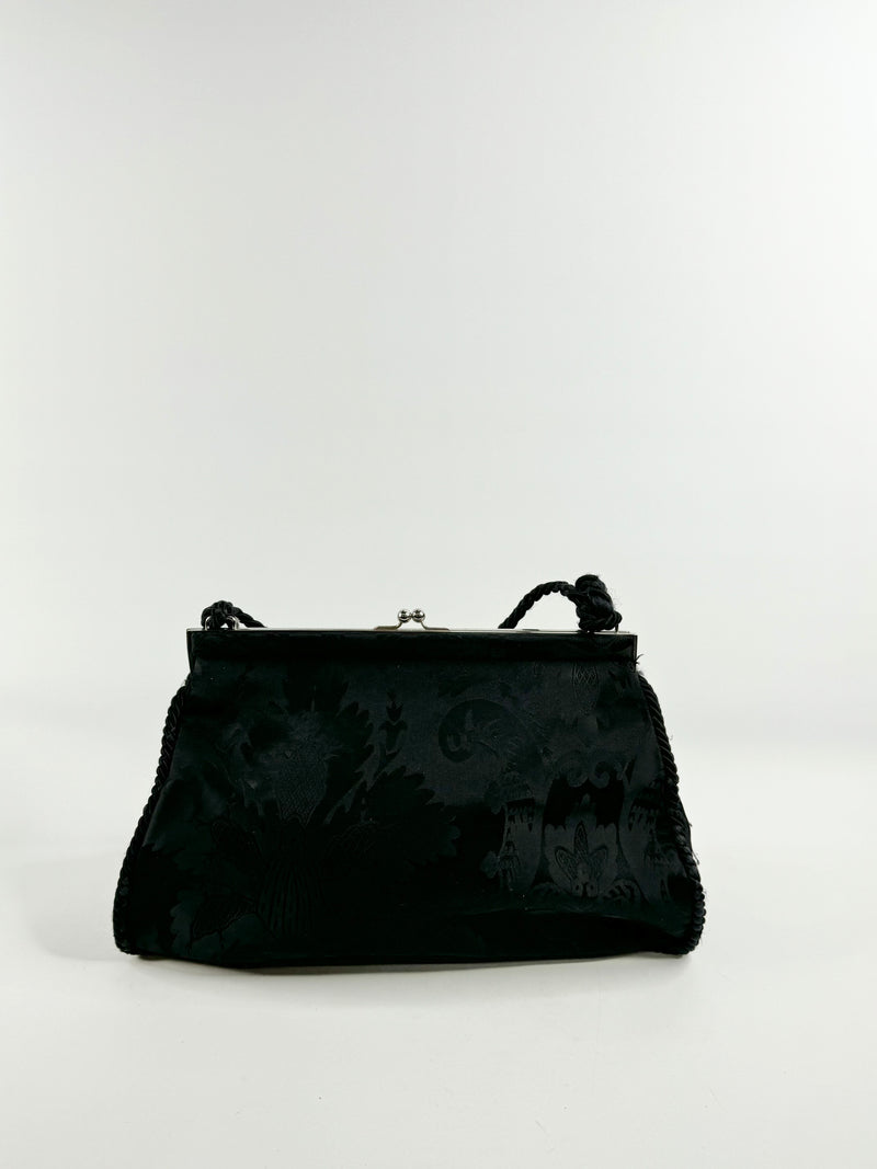 Vintage 1997 Dolce & Gabbana Black Brocade Handbag
