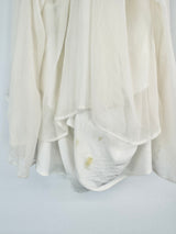 White Suede 'Silk X Blouse' NWT - AU12