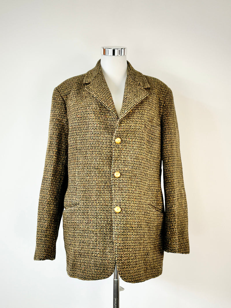 Vintage Harris Tweed Wool Blazer - L