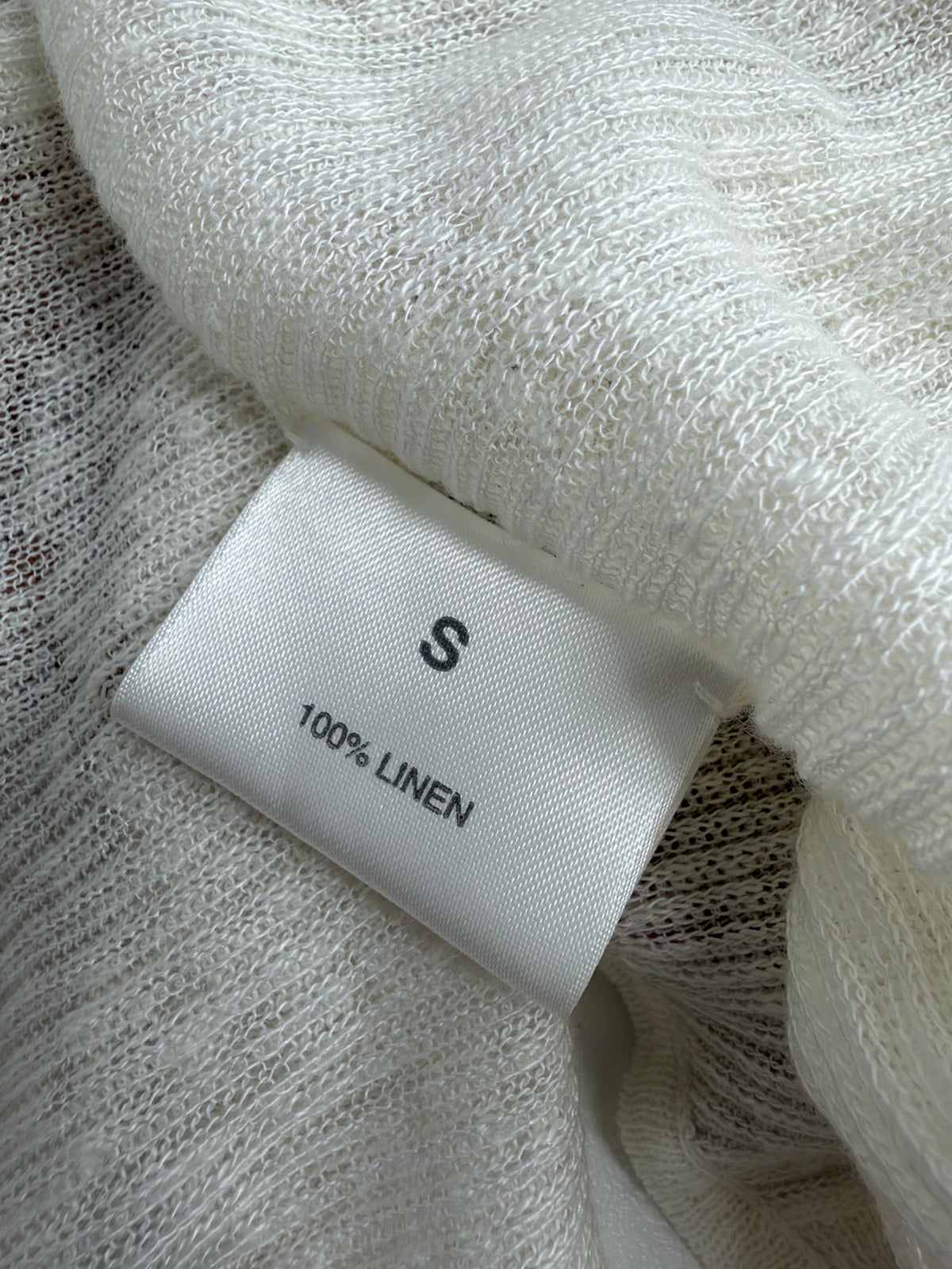 Nicola Farhi White Linen Waterfall Cropped Cardigan - AU8