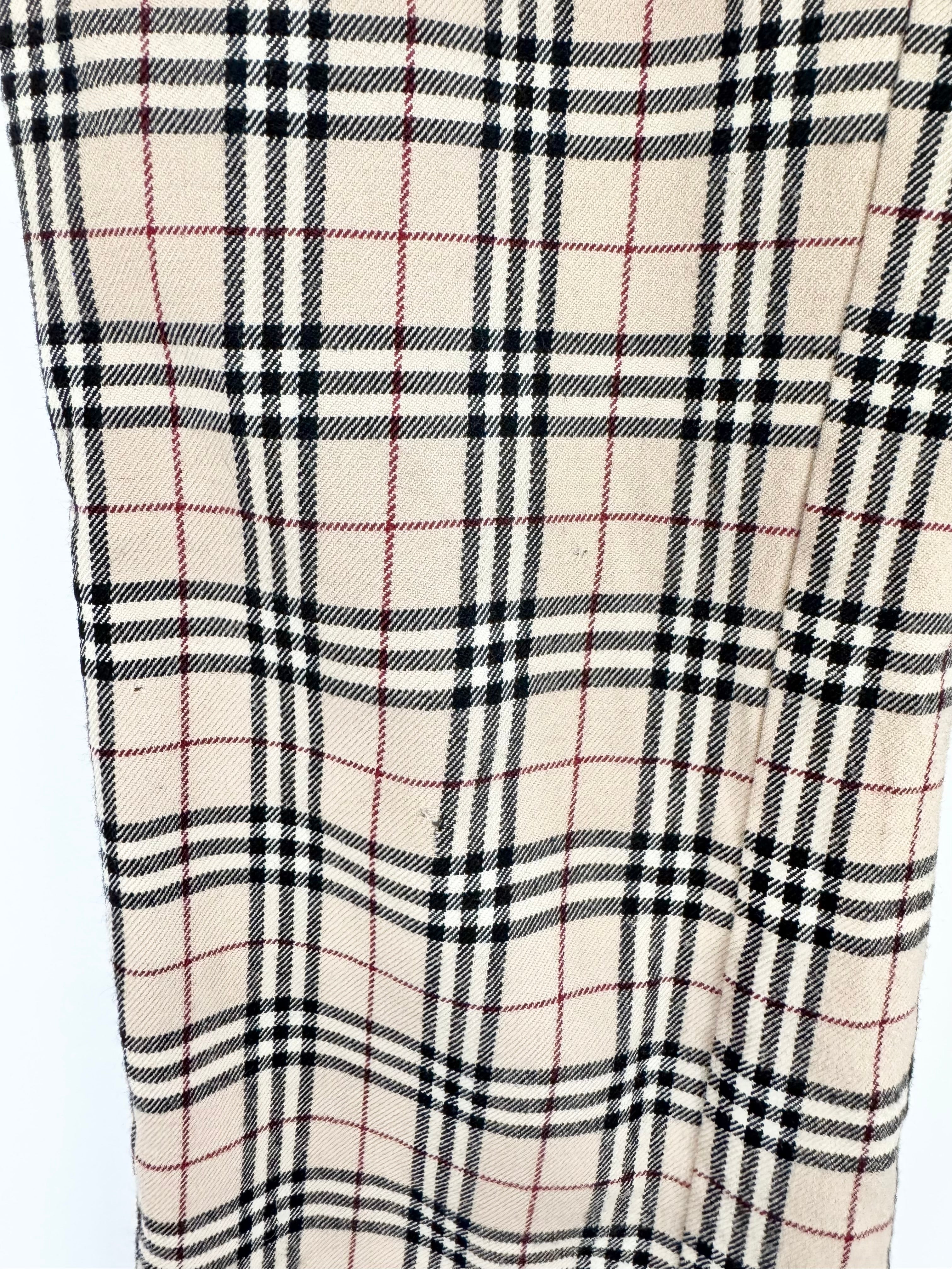 Burberry Blue Novacheck Patterned Trousers - 38