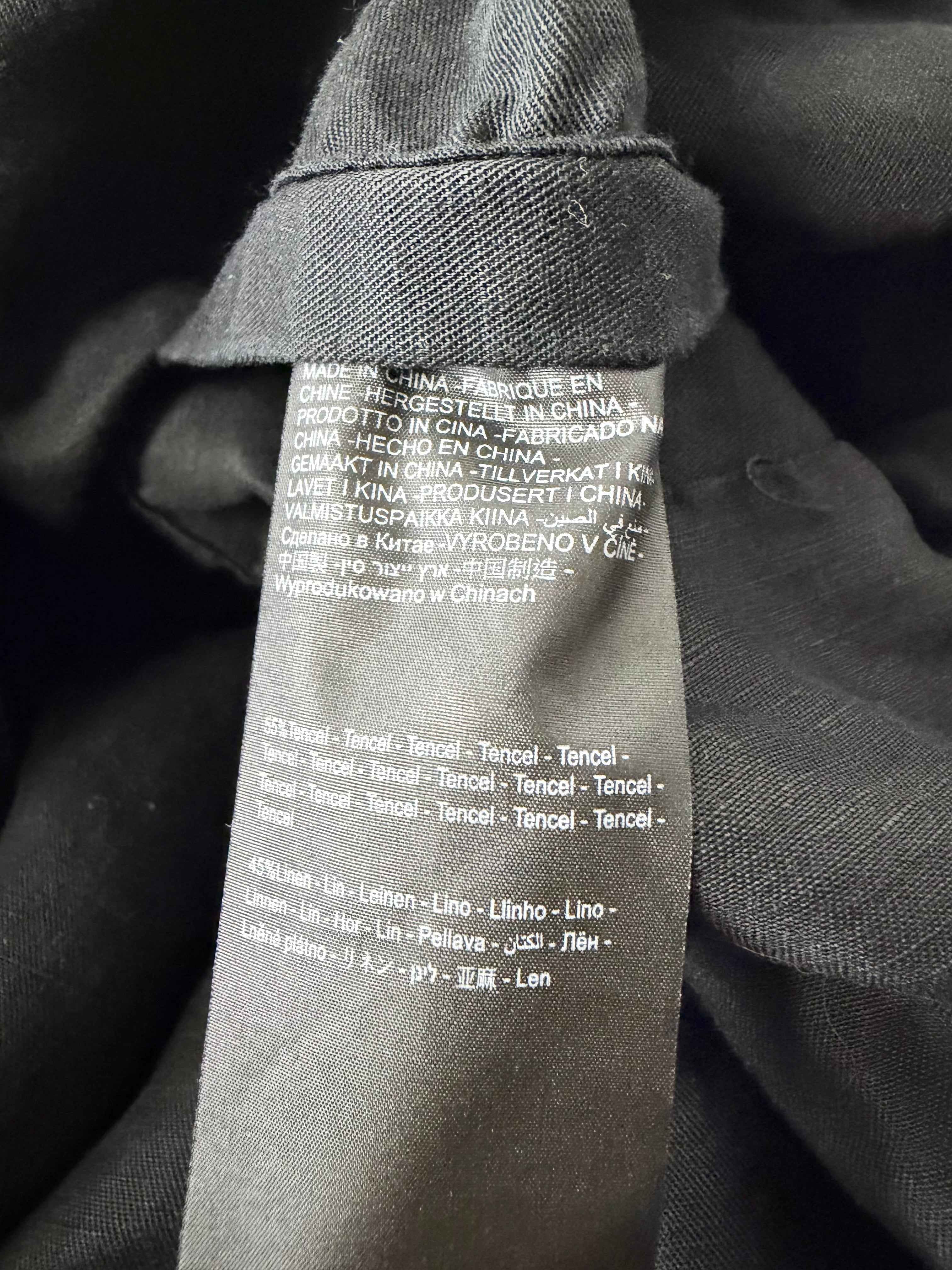 Neuw Black Tencel & Linen Blend Boxy Fit Coat - AU12/14