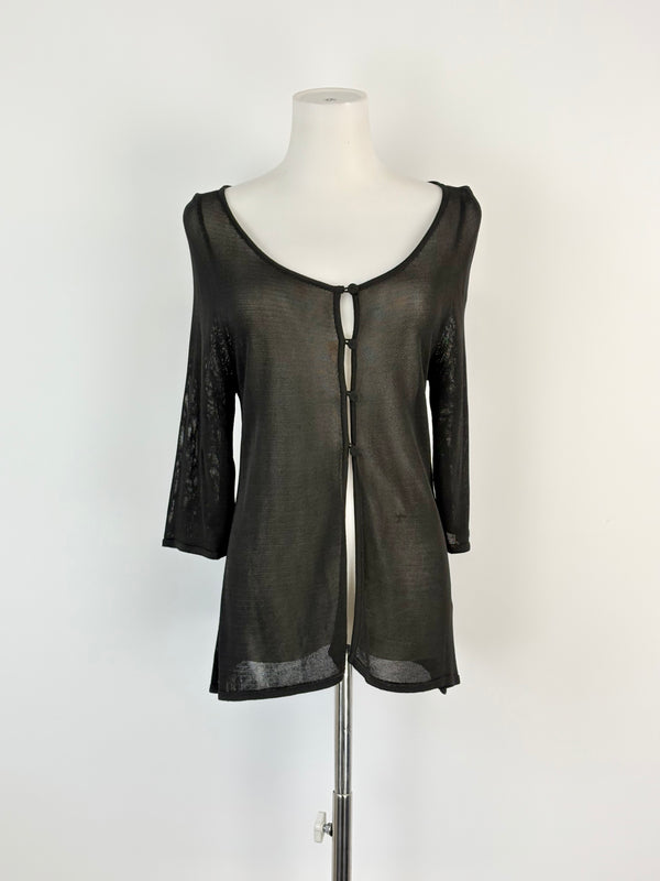 T.L. Wood by Teresa Liano Black Sheer Cardigan - AU8