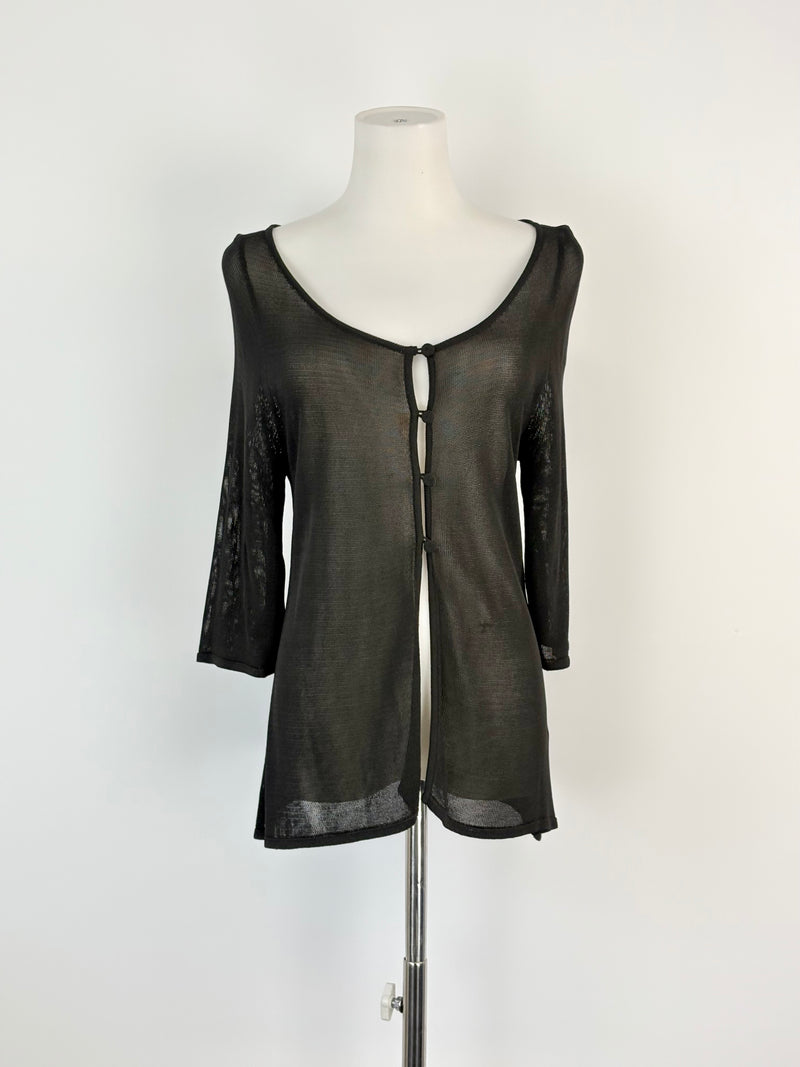 T.L. Wood by Teresa Liano Black Sheer Cardigan - AU8