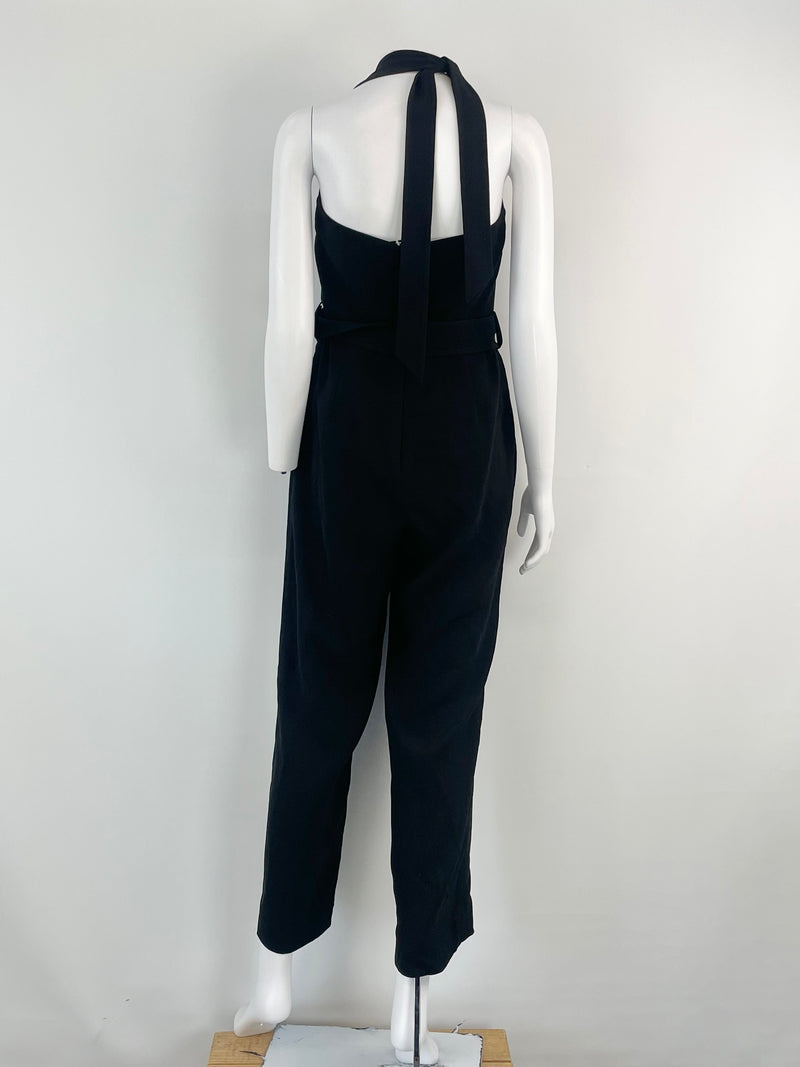 Jonathan Simkhai Black Halter-Neck 'Amiya' Jumpsuit - AU10