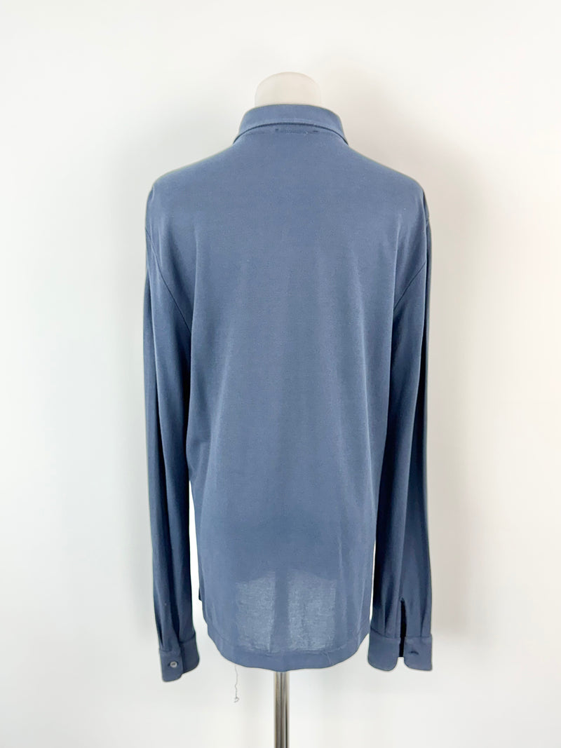 Zanone Blue Long Sleeve Top - M
