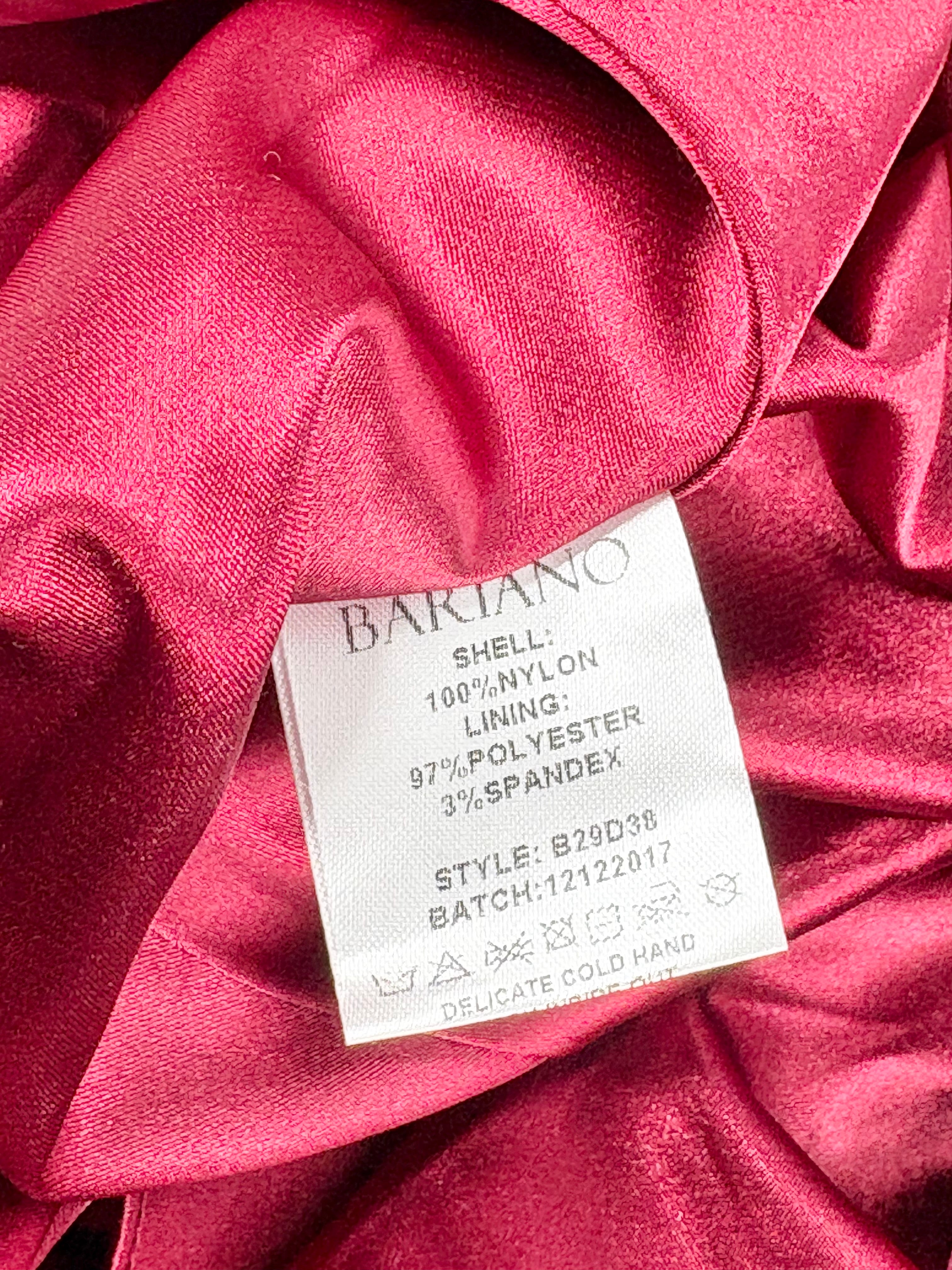Bariano Burgundy Halter-Neck Embroidered Evening Gown - AU14