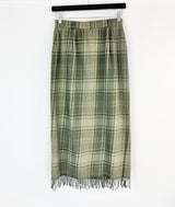 Lauren Ralph Lauren Forest Green Plaid Skirt - AU6