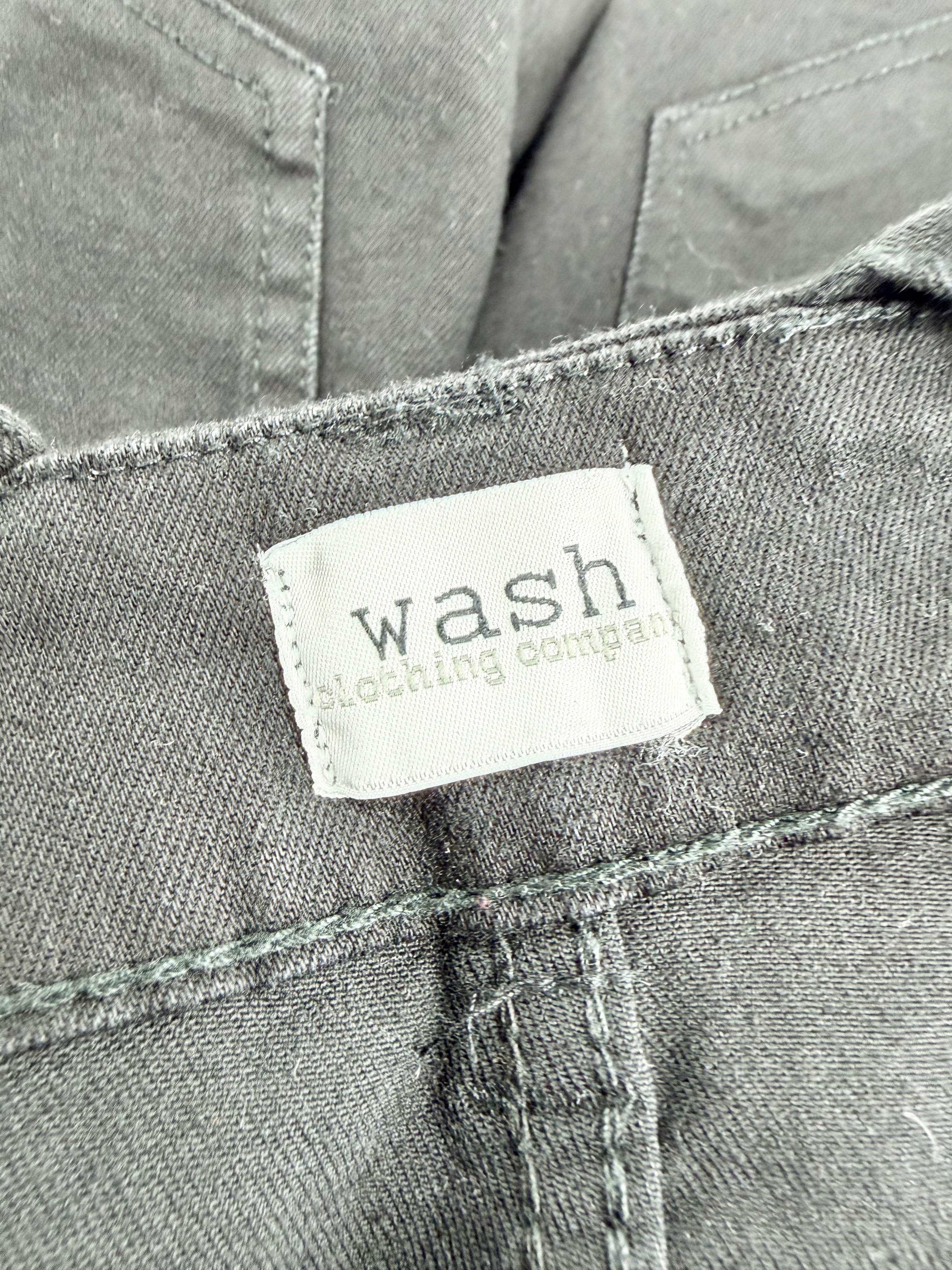 Wash Black Cotton Dungaree Shorts - AU10
