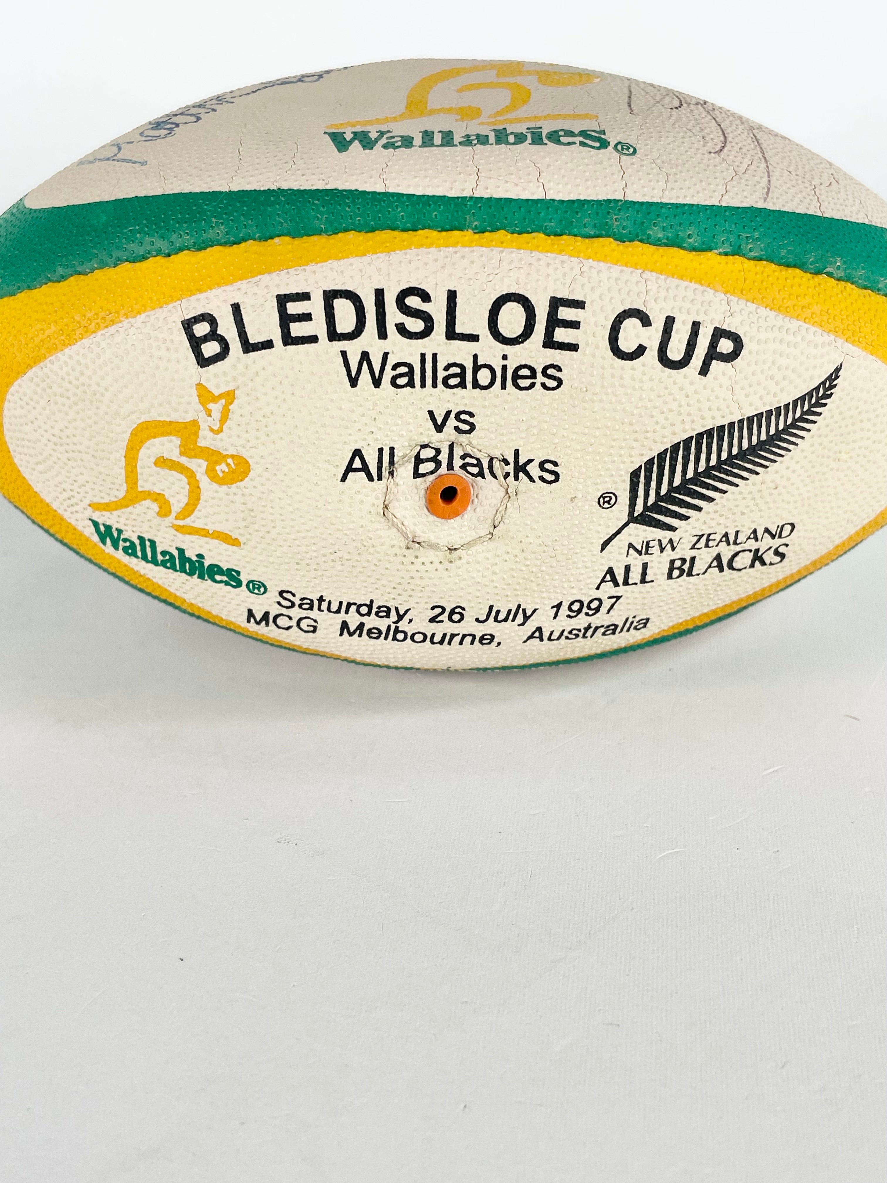 Signed 1997 Bledisloe Cup Mini Rugby Ball