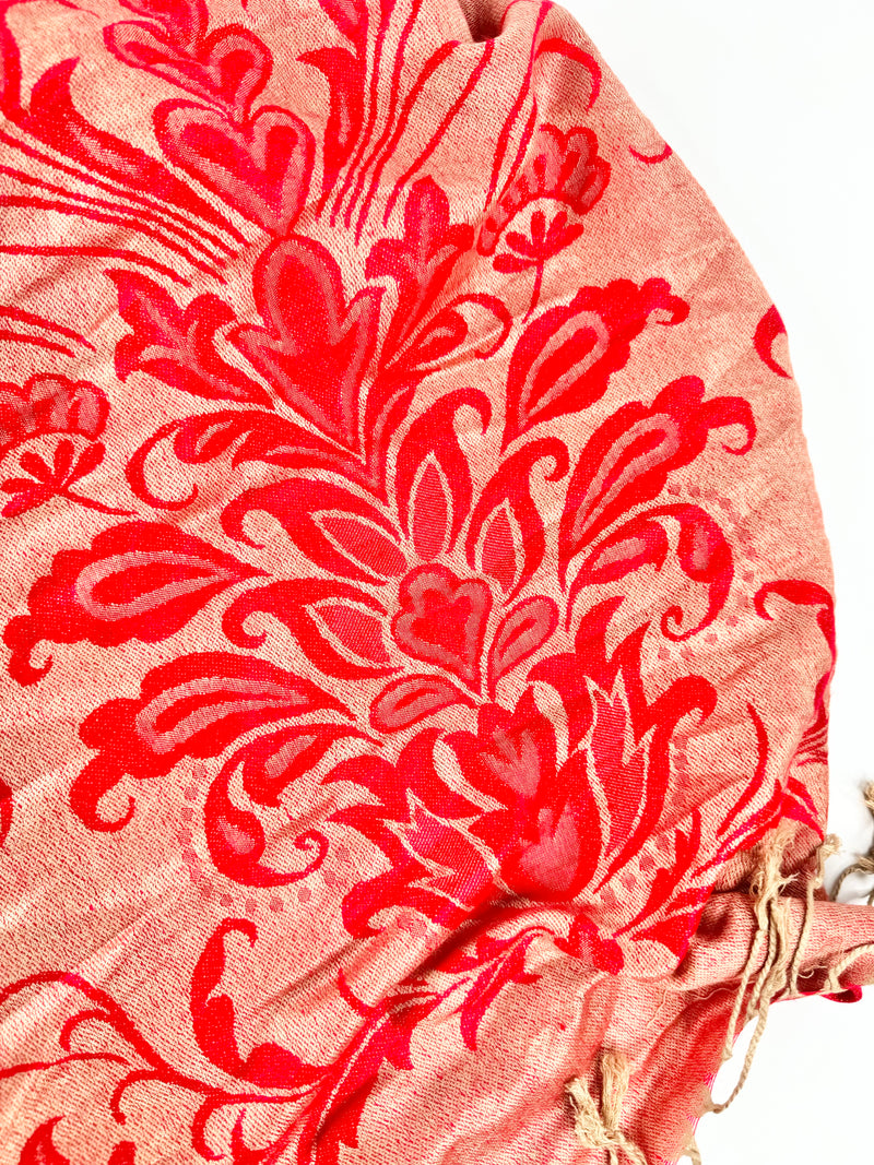 Red & Gold Pashmina