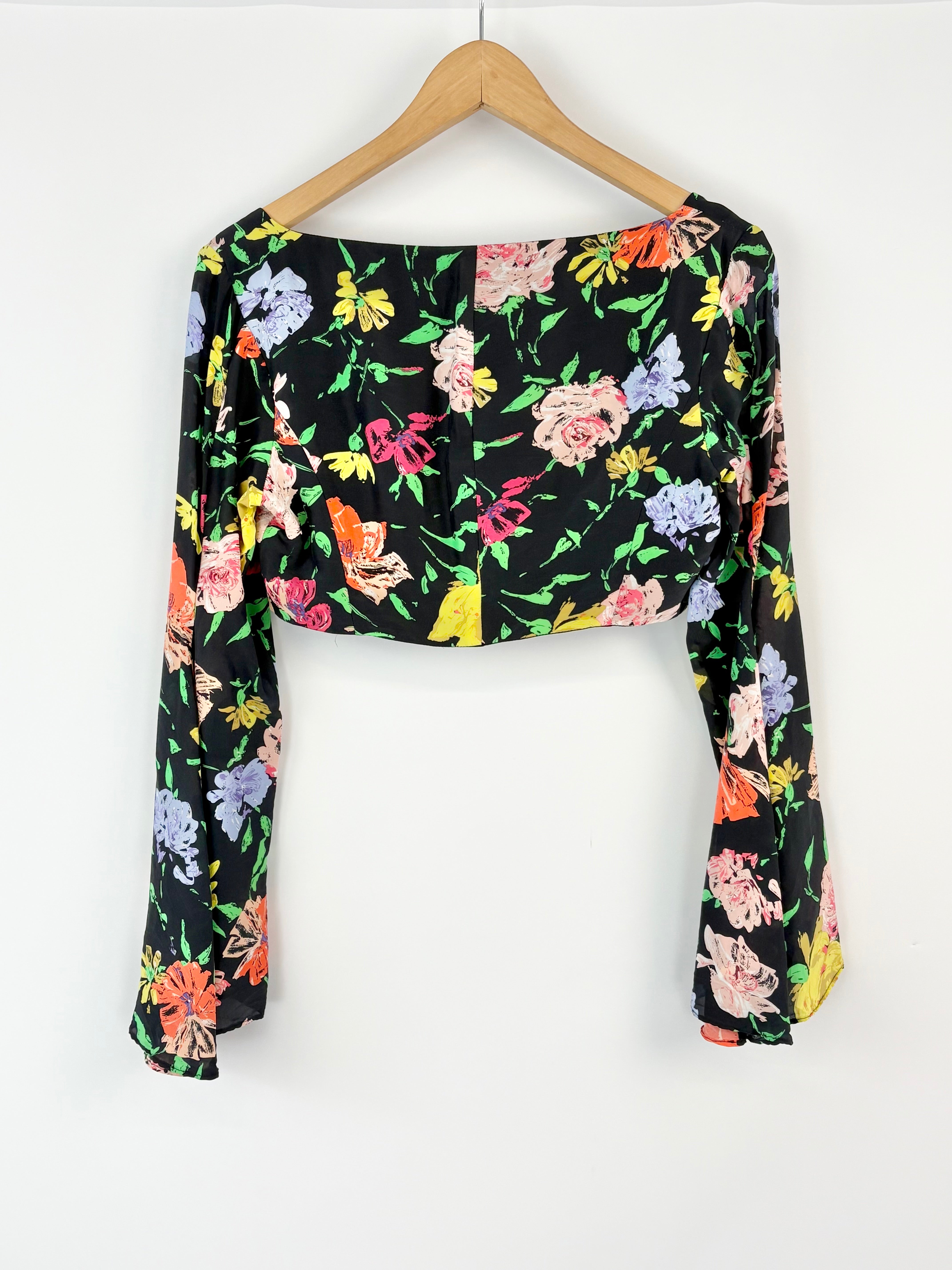 Alice McCall Silk-Blend Cropped 'Picasso' Top - AU8